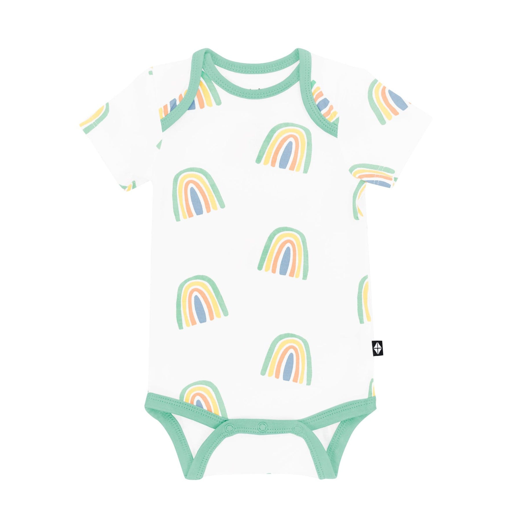 Kyte Baby Short Sleeve Bodysuits Bodysuit in Wasabi Rainbow