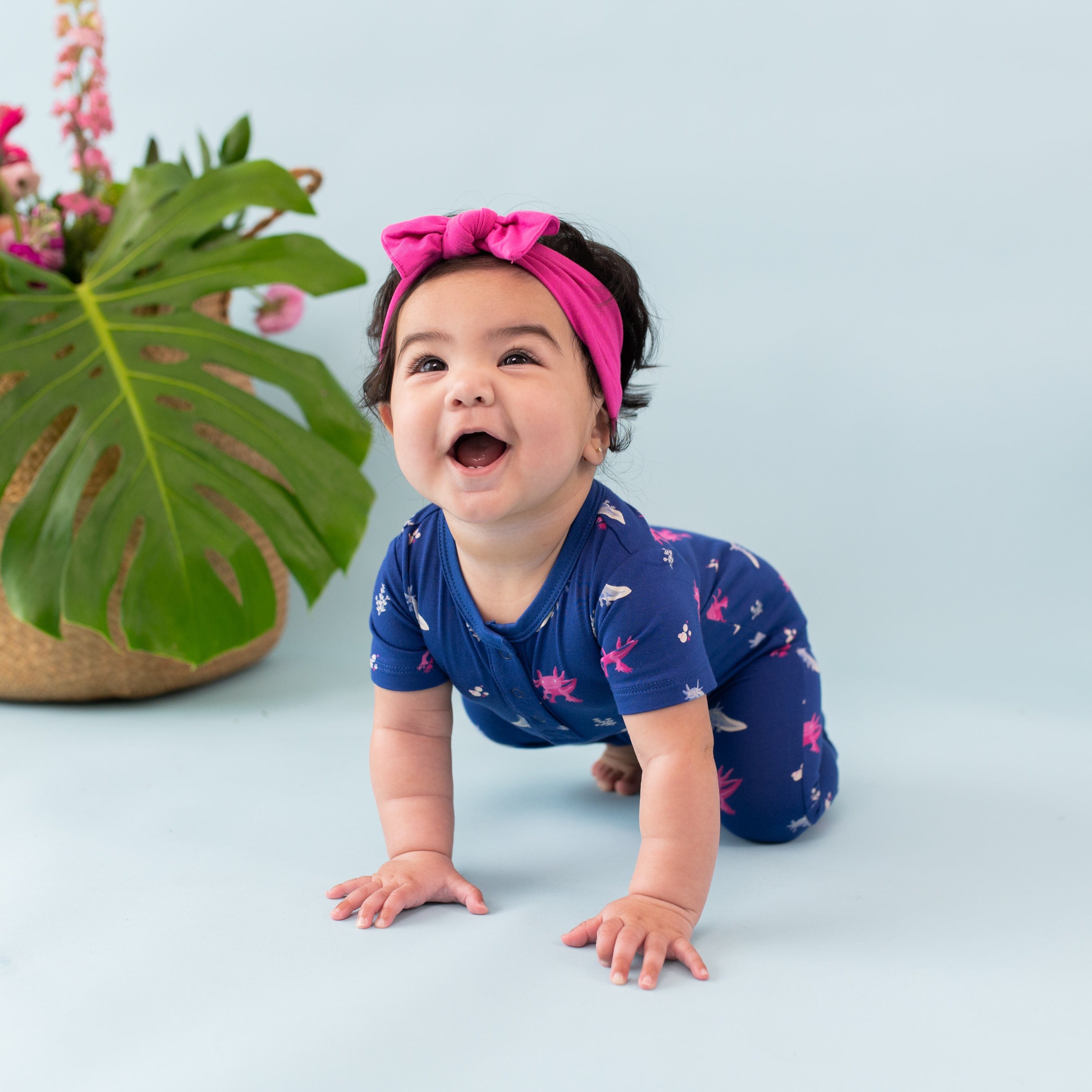Kyte Baby Short Sleeve Rompers Short Sleeve Romper in Axolotl