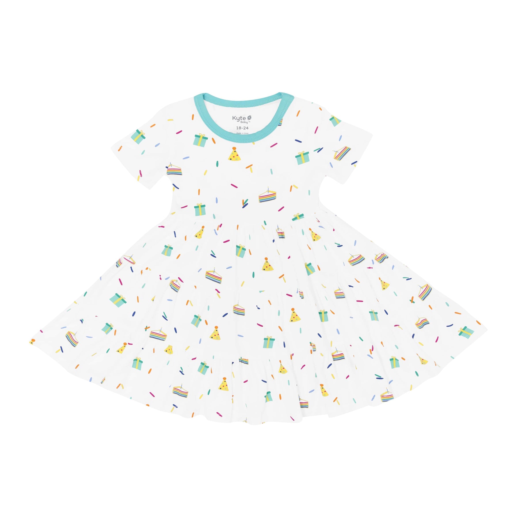 Kyte Baby Short Sleeve Tiered Dress Short Sleeve Tiered Dress in Cloud Party
