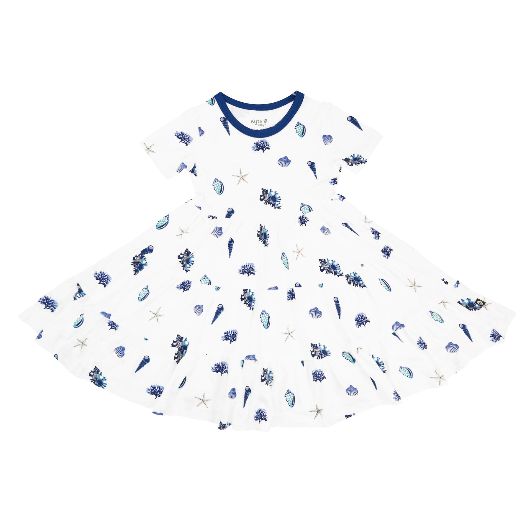 Kyte Baby Short Sleeve Tiered Dress Short Sleeve Tiered Dress in Royal Shell