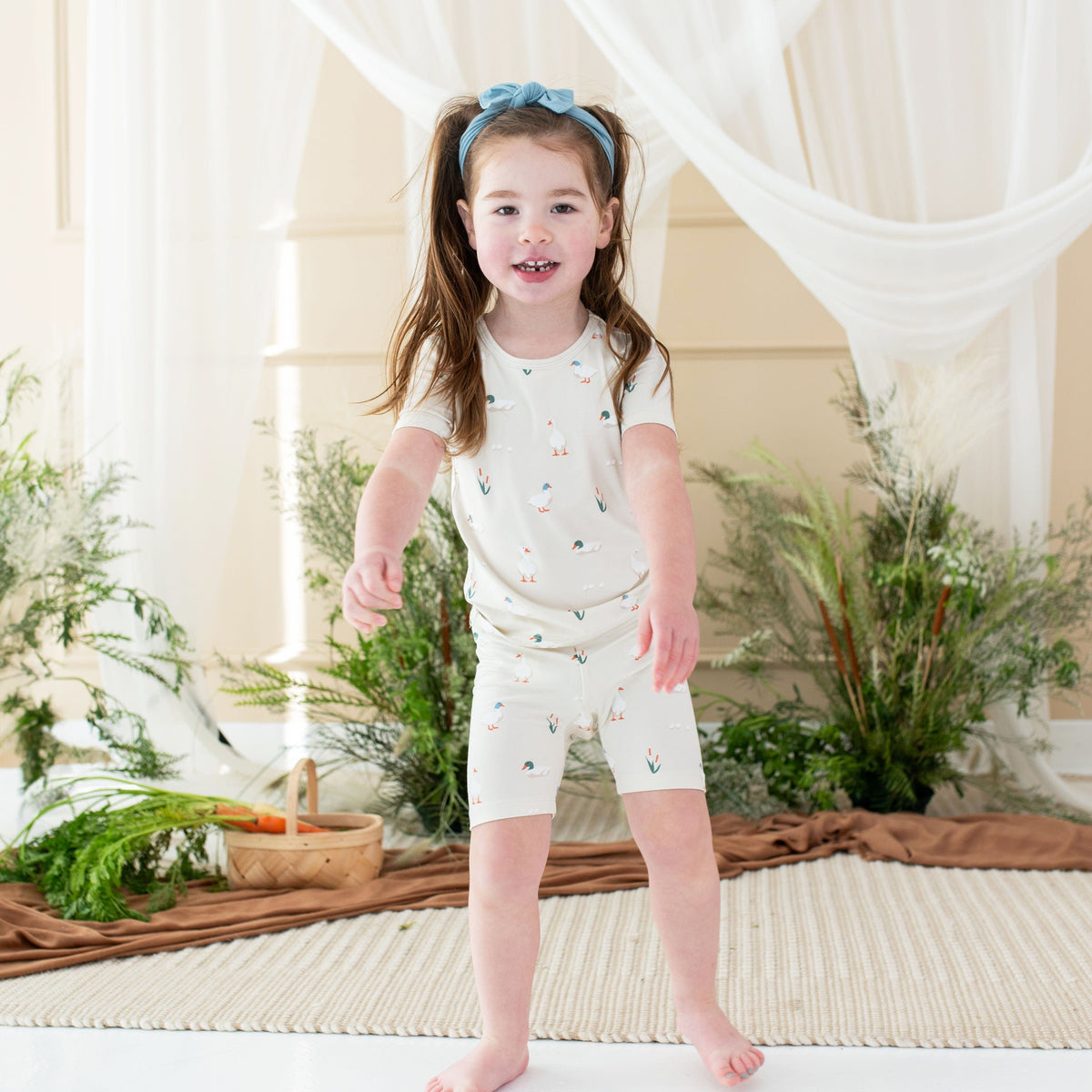 Kyte Baby Short Sleeve Toddler Pajama Set Short Sleeve Pajamas in Duck