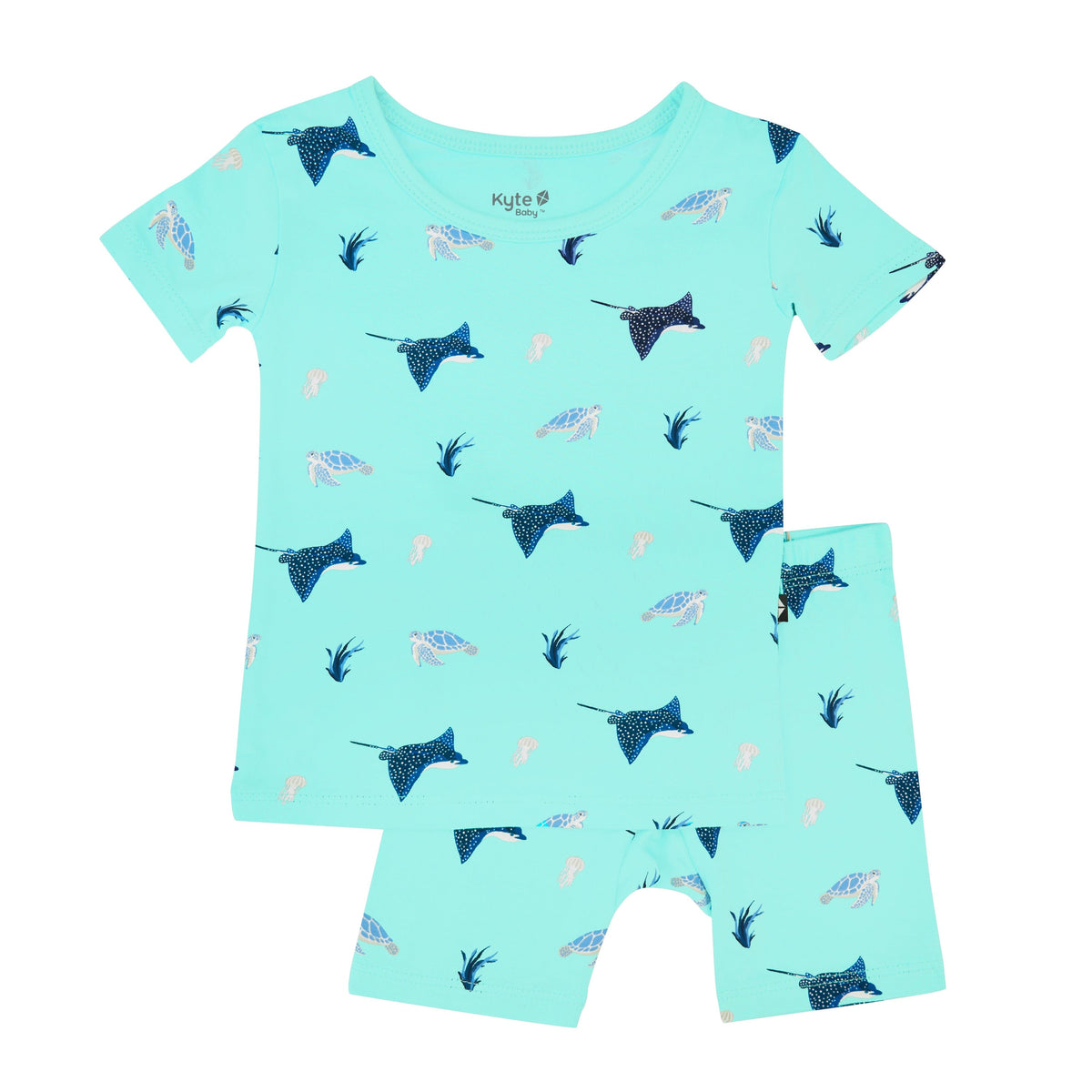 Kyte Baby Short Sleeve Toddler Pajama Set Short Sleeve Pajamas in Eagle Ray