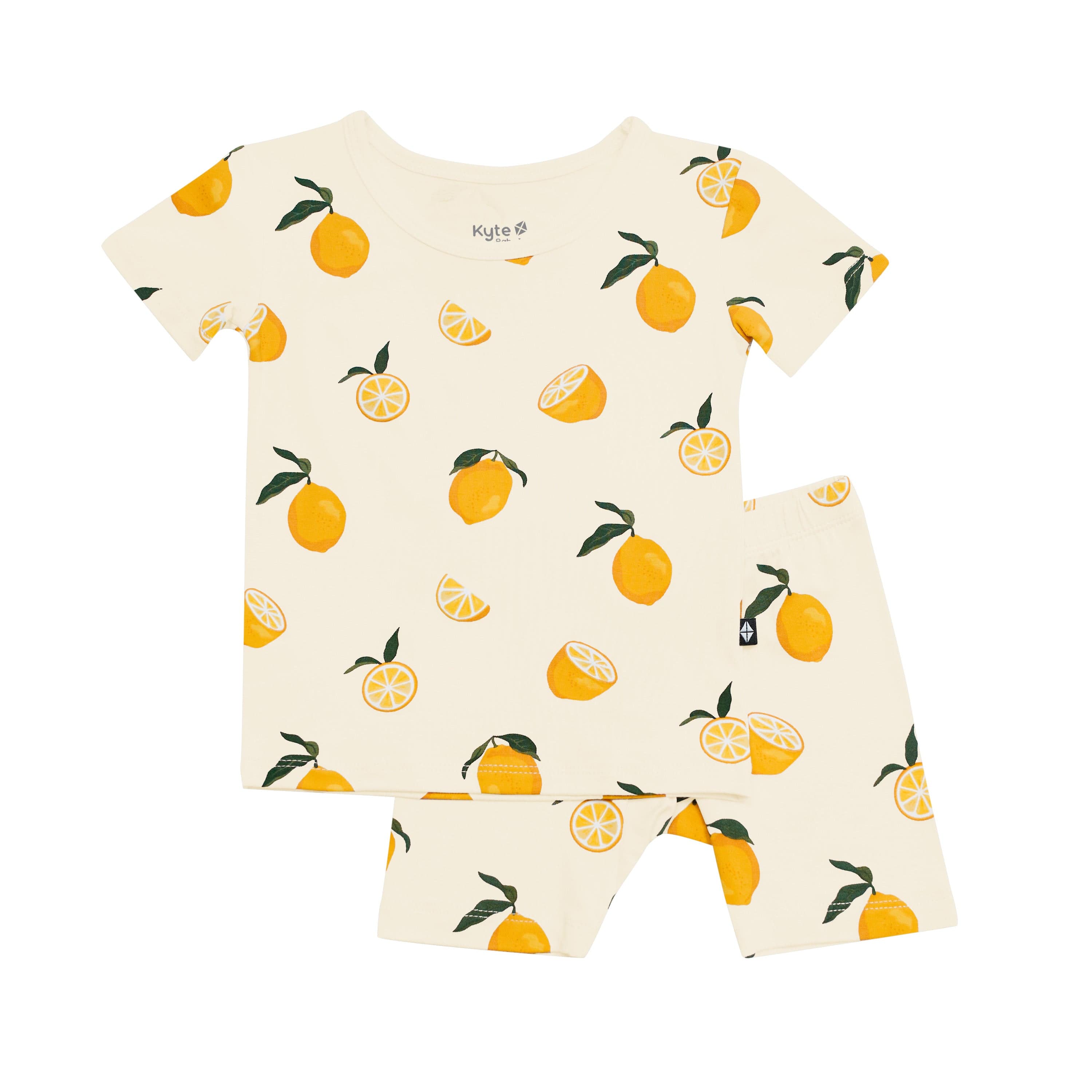 Kyte Baby Short Sleeve Toddler Pajama Set Short Sleeve Pajamas in Lemon