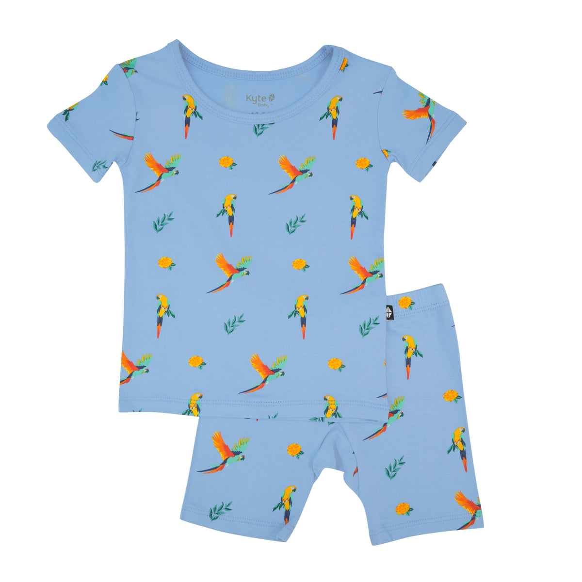 Kyte Baby Short Sleeve Toddler Pajama Set Short Sleeve Pajamas in Macaw