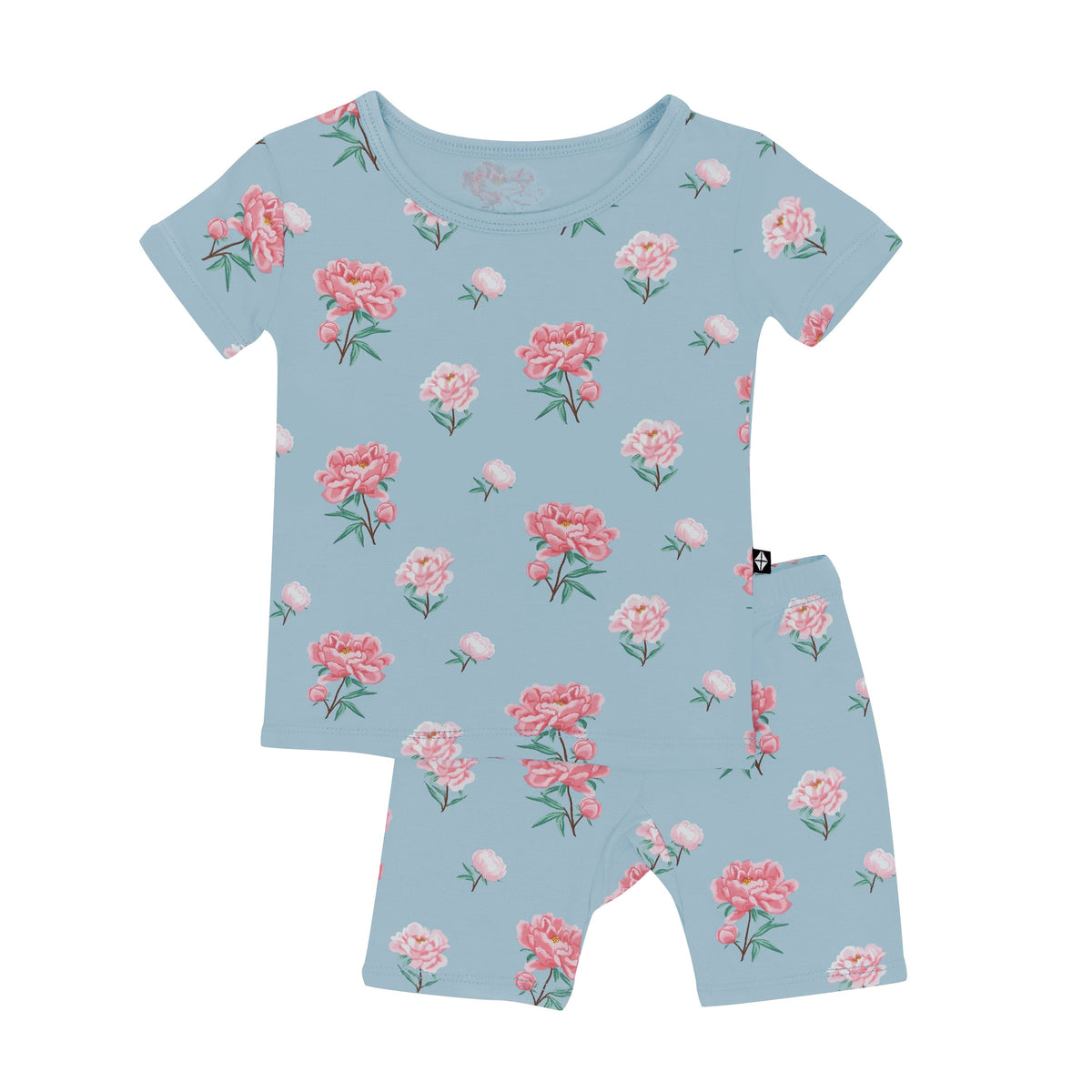 Kyte Baby Short Sleeve Toddler Pajama Set Short Sleeve Pajamas in Peony