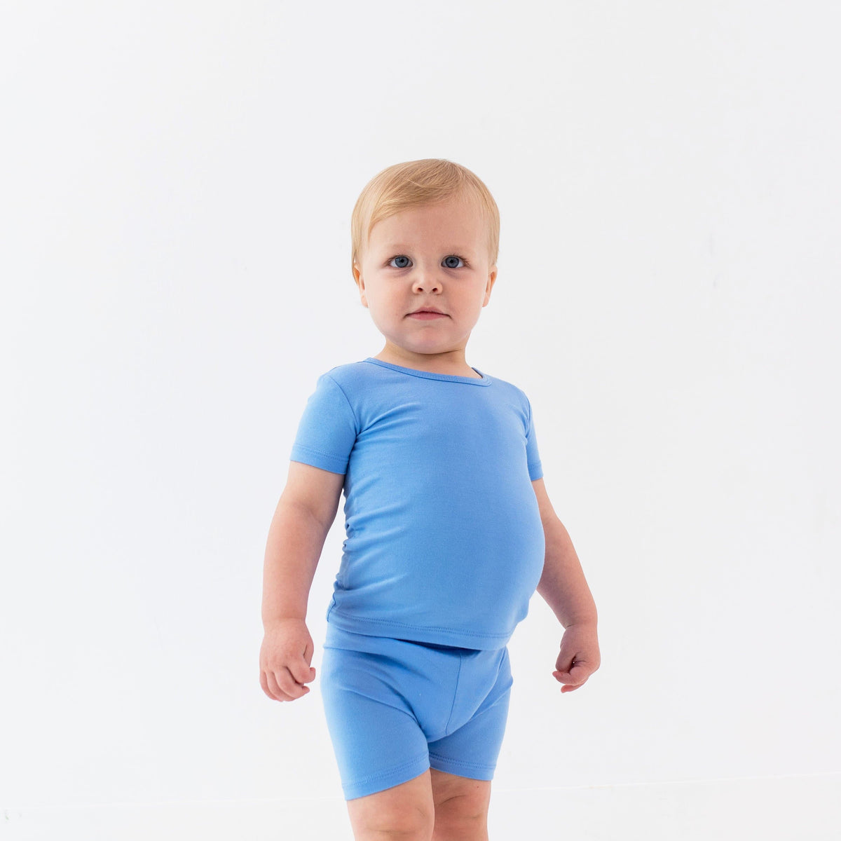 Kyte BABY Short Sleeve Toddler Pajama Set Short Sleeve Pajamas in Periwinkle