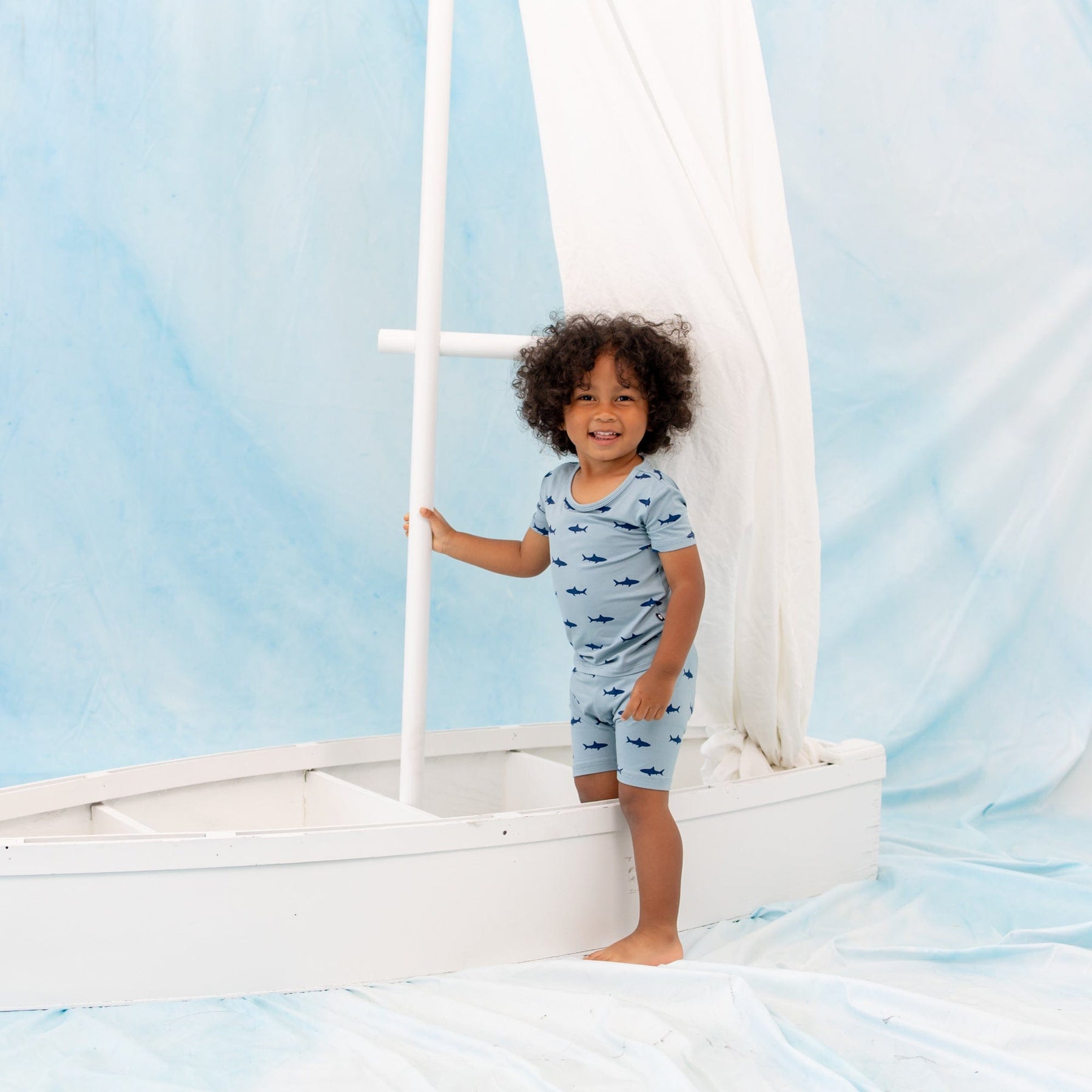 Kyte Baby Short Sleeve Toddler Pajama Set Short Sleeve Pajamas in Shark