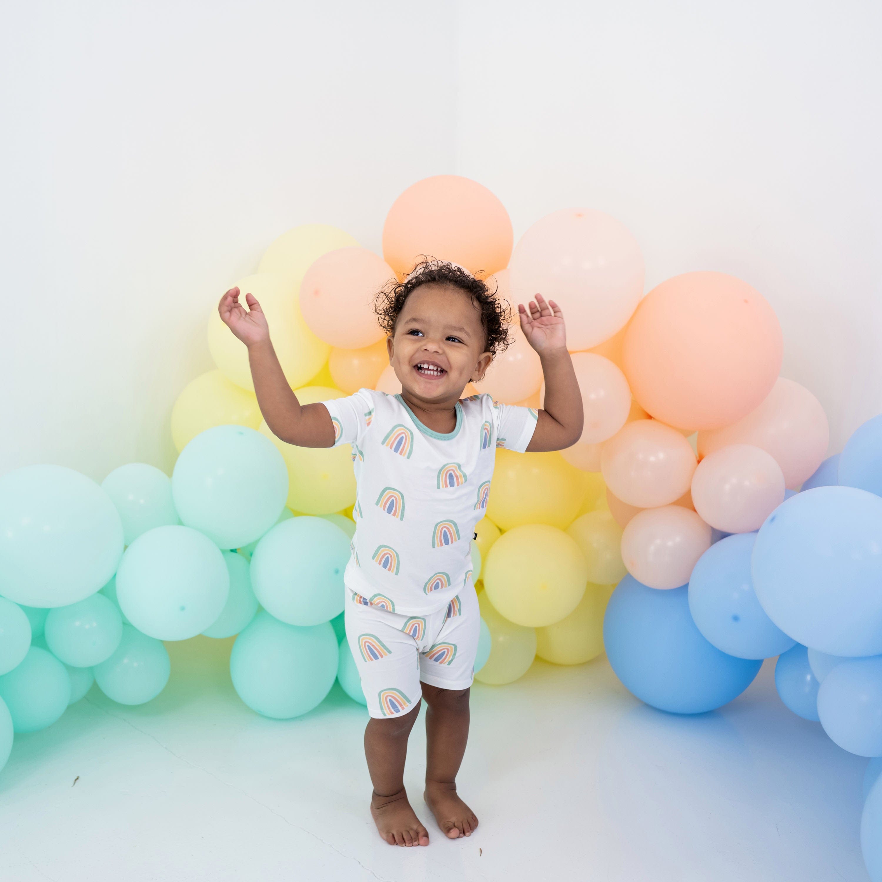 Baby rainbow pajamas sale