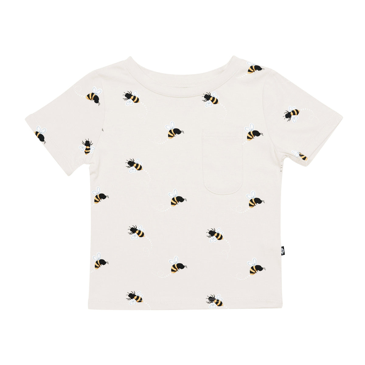 Kyte Baby Short Sleeve Toddler Unisex Tee Toddler Crew Neck Tee in Bee Mine