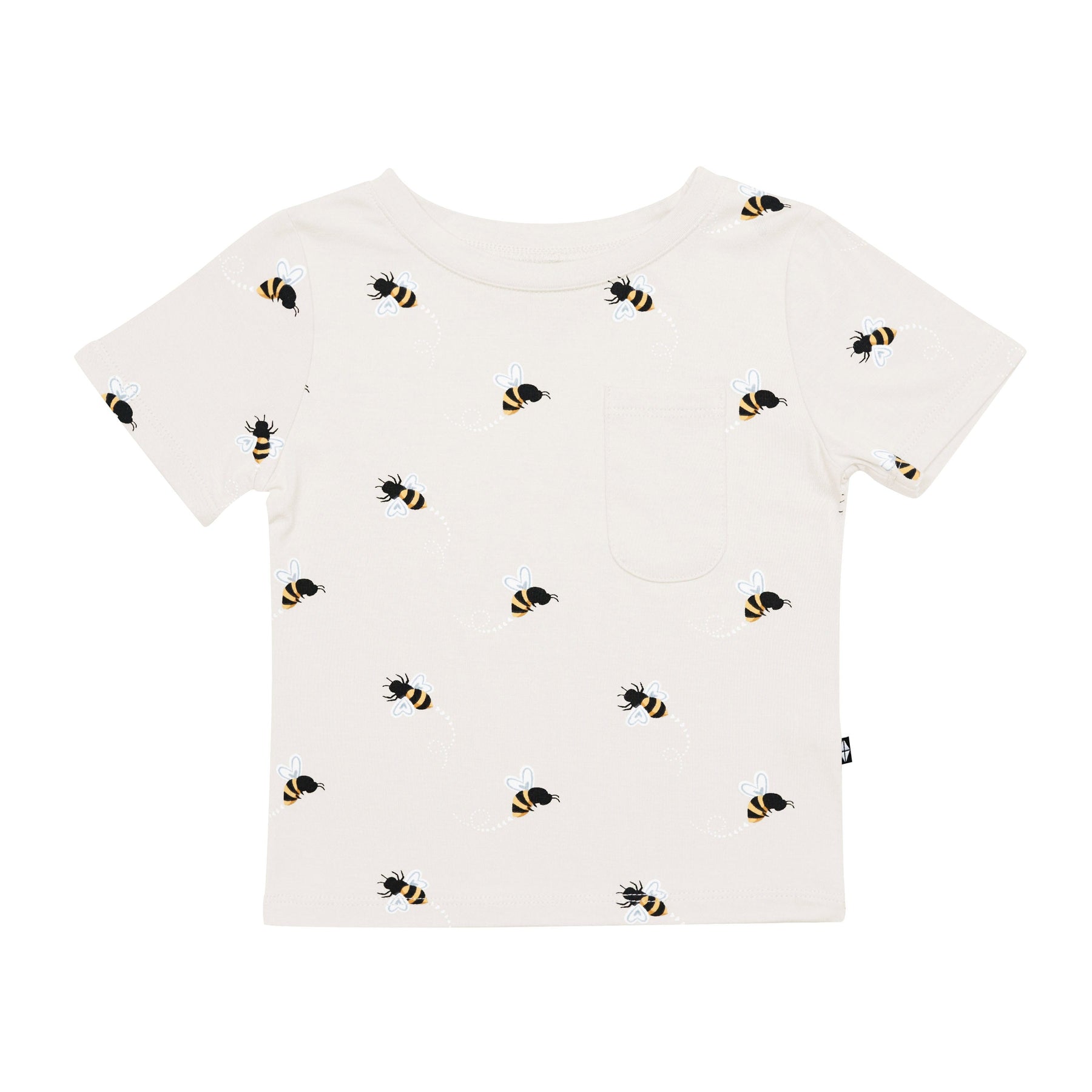 Kyte Baby Short Sleeve Toddler Unisex Tee Toddler Crew Neck Tee in Bee Mine