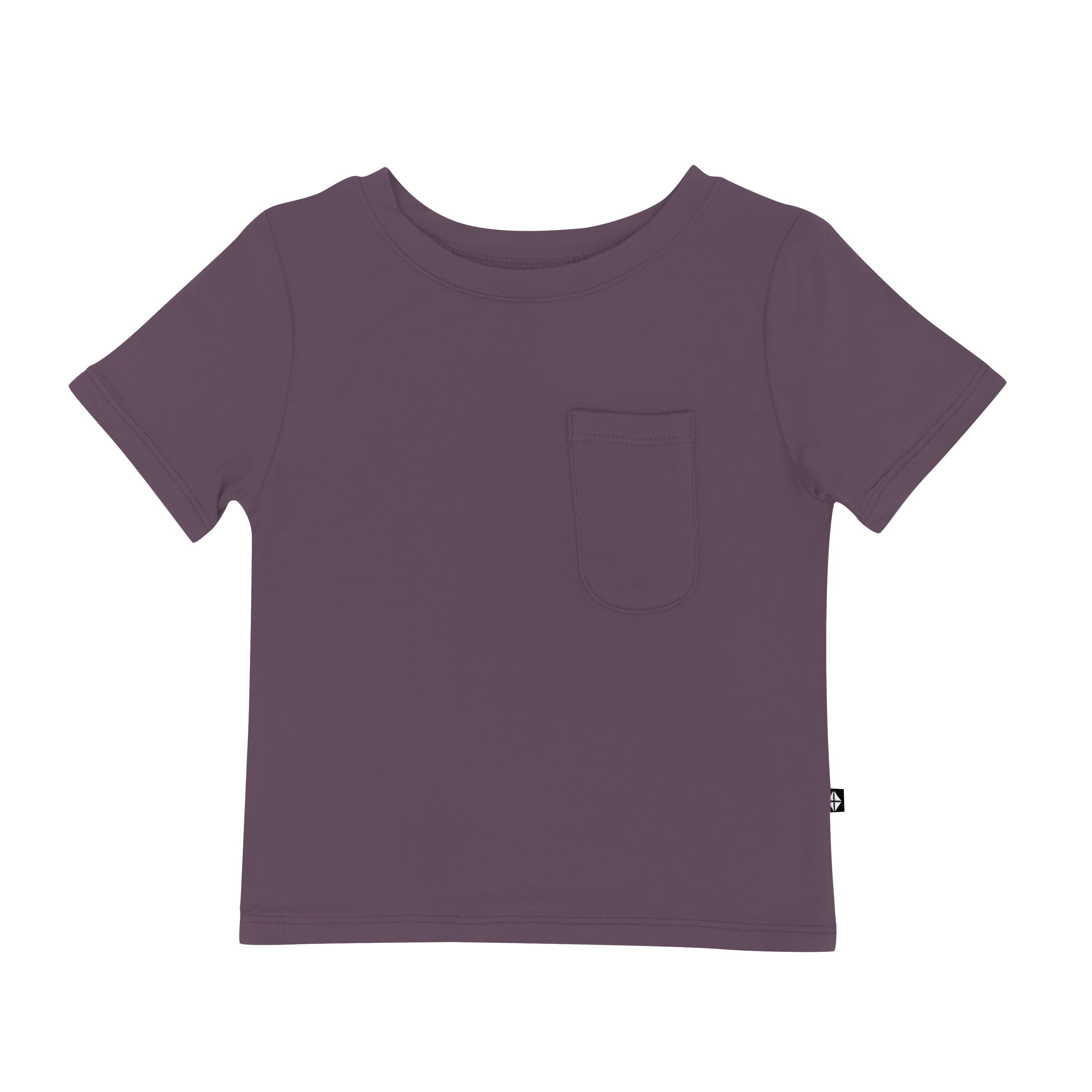 Kyte Baby Short Sleeve Toddler Unisex Tee Toddler Crew Neck Tee in Currant