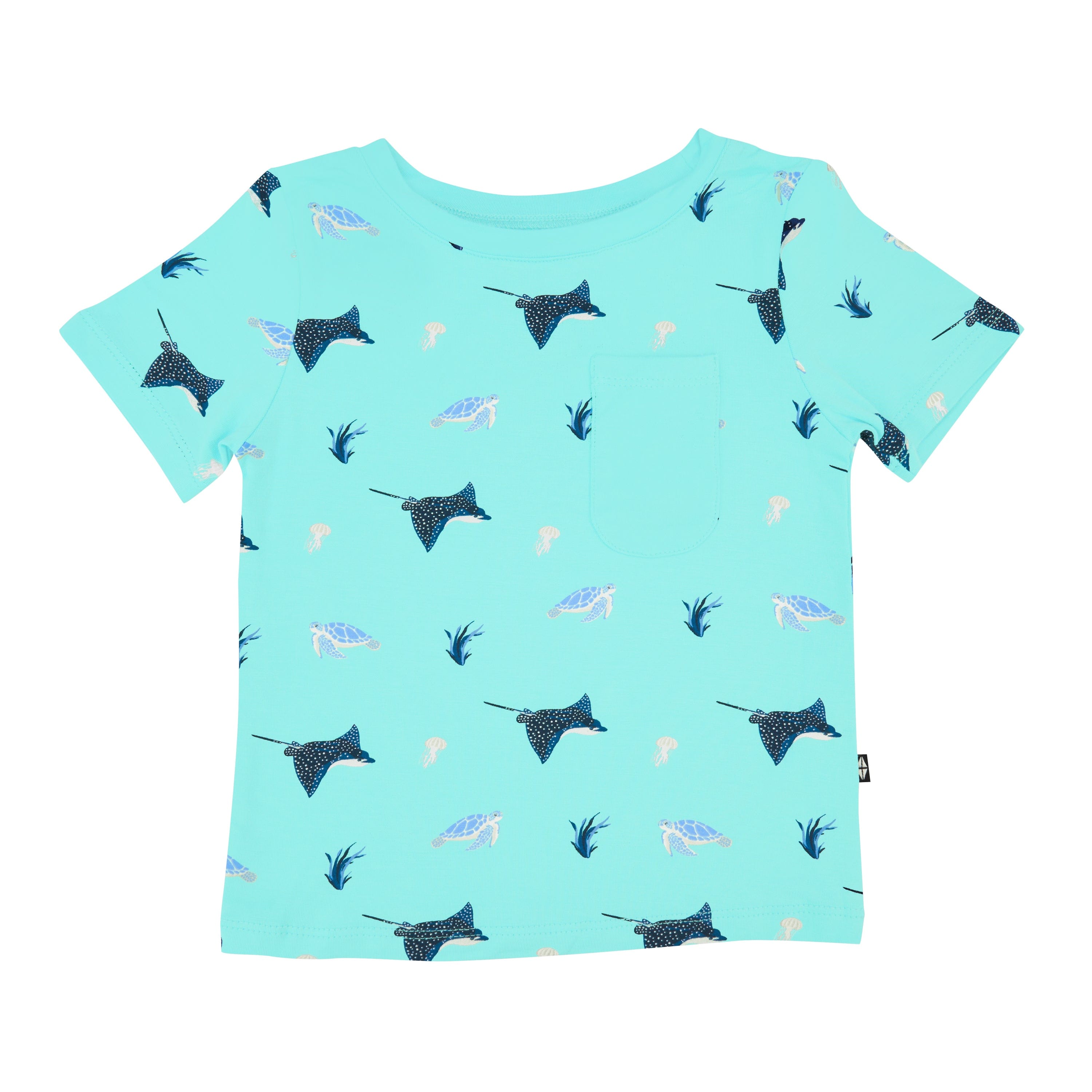Kyte Baby Short Sleeve Toddler Unisex Tee Toddler Crew Neck Tee in Eagle Ray