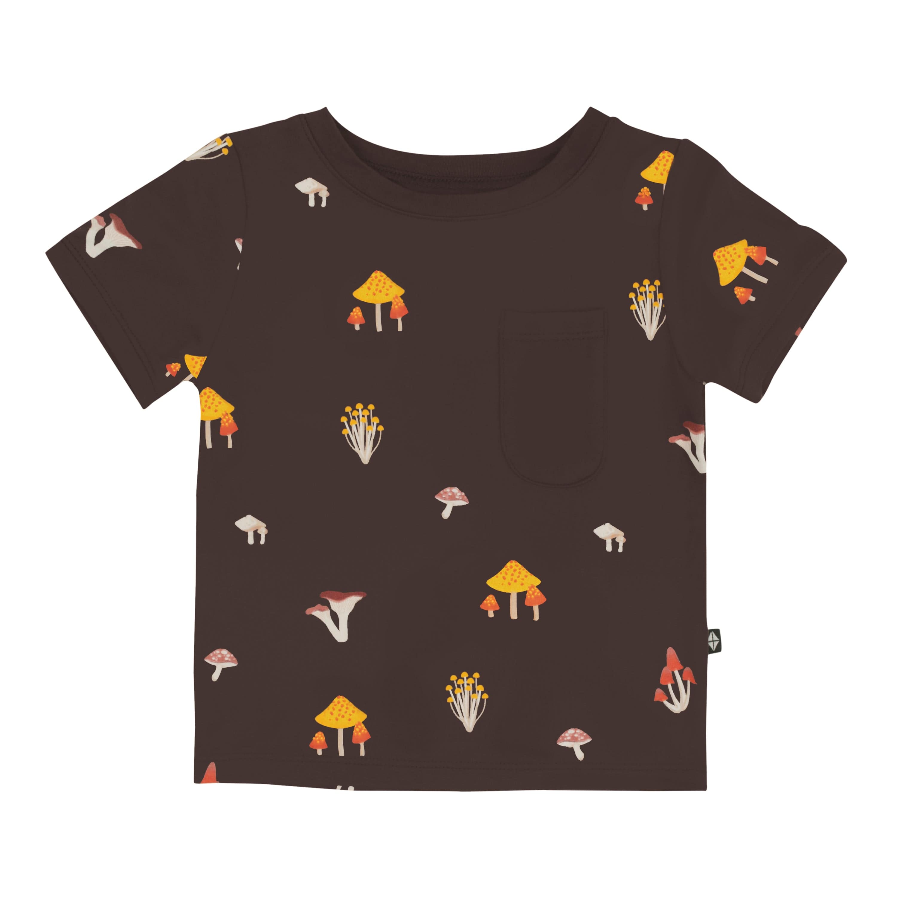 Kyte Baby Short Sleeve Toddler Unisex Tee Toddler Crew Neck Tee in Fungi