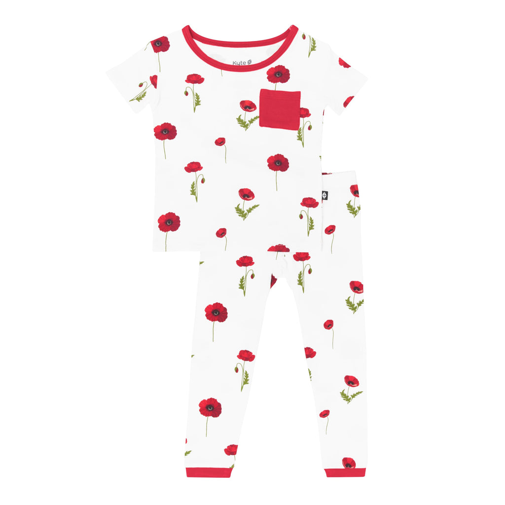 Short Sleeve with Pants Pajamas in Raspberry