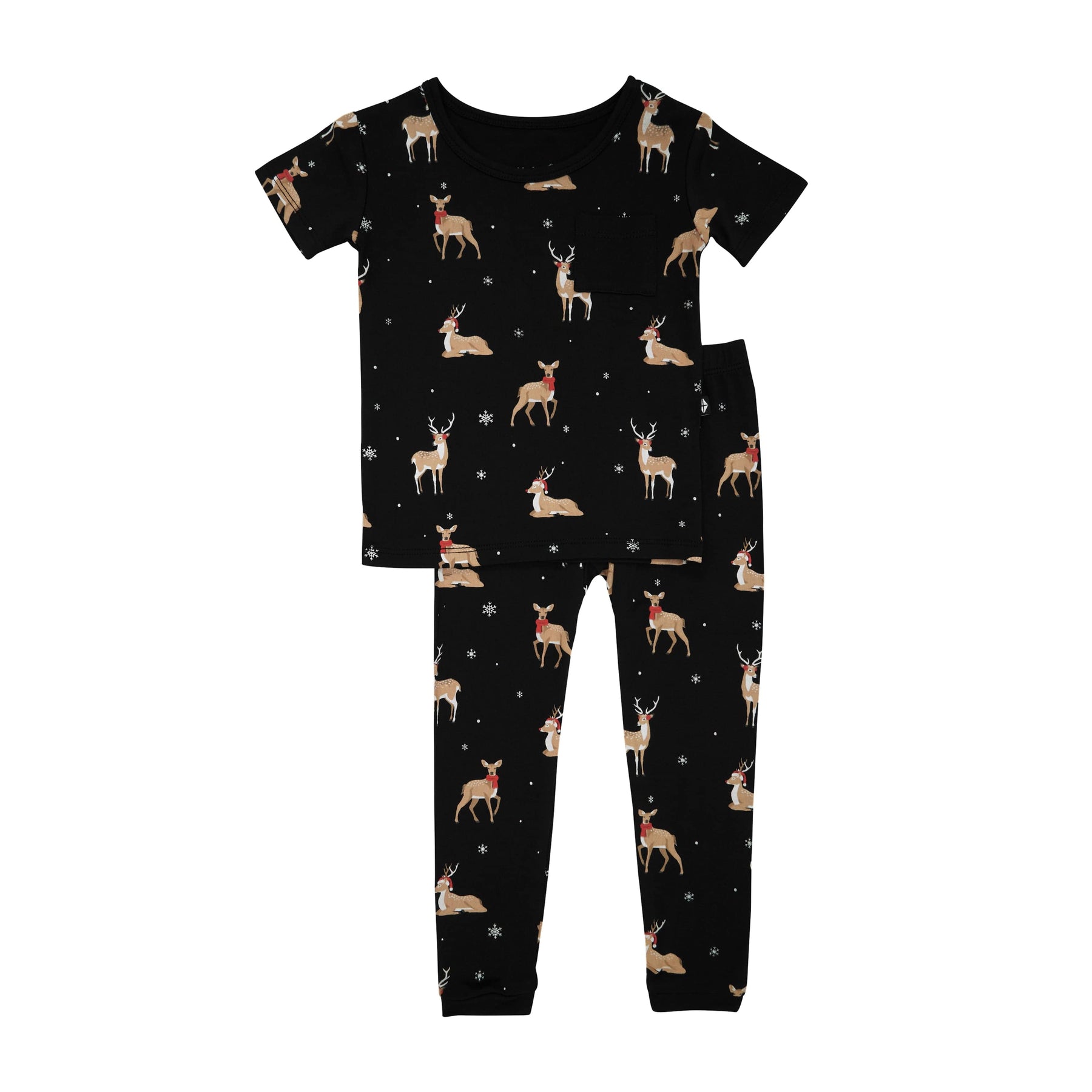 Kyte Baby Short Sleeve with Pants Pajama Short Sleeve with Pants Pajamas in Midnight Deer