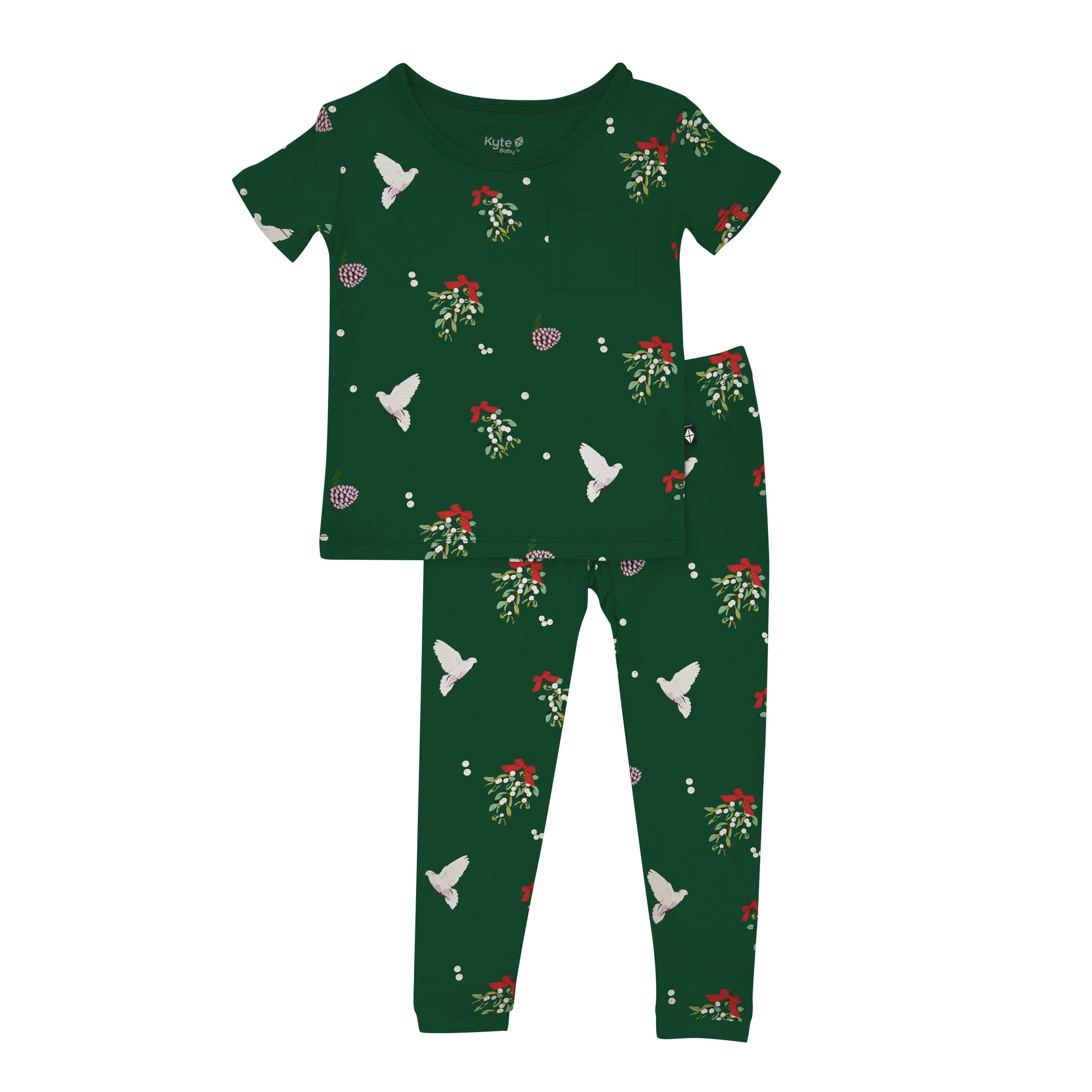 Kyte Baby Short Sleeve with Pants Pajama Short Sleeve with Pants Pajamas in Mistletoe