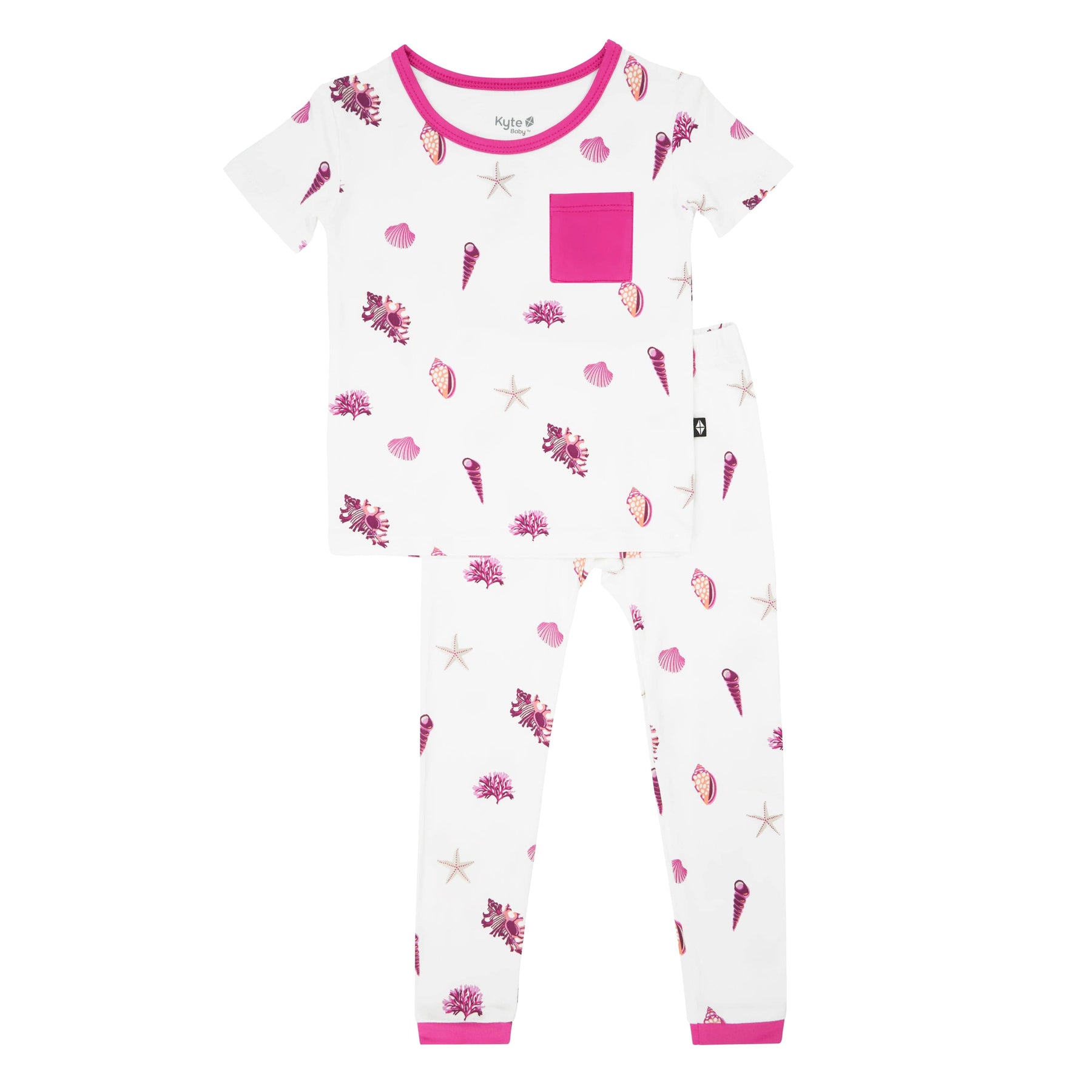 Kyte Baby Short Sleeve with Pants Pajama Short Sleeve with Pants Pajamas in Raspberry Shell