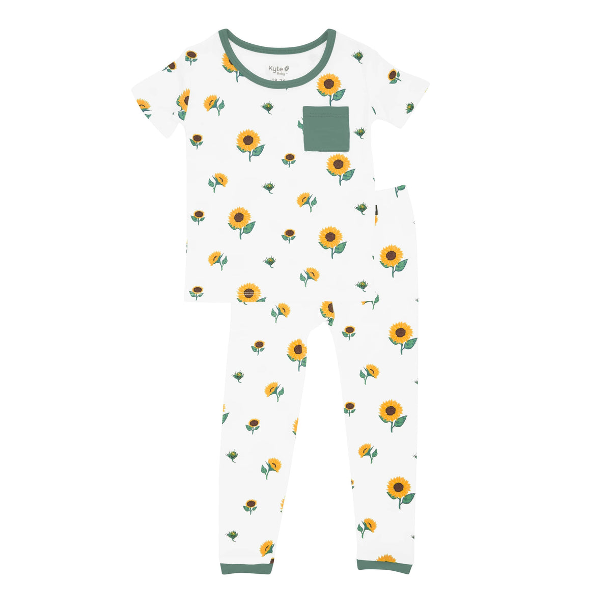 Kyte Baby Short Sleeve with Pants Pajama Short Sleeve with Pants Pajamas in Sunflower