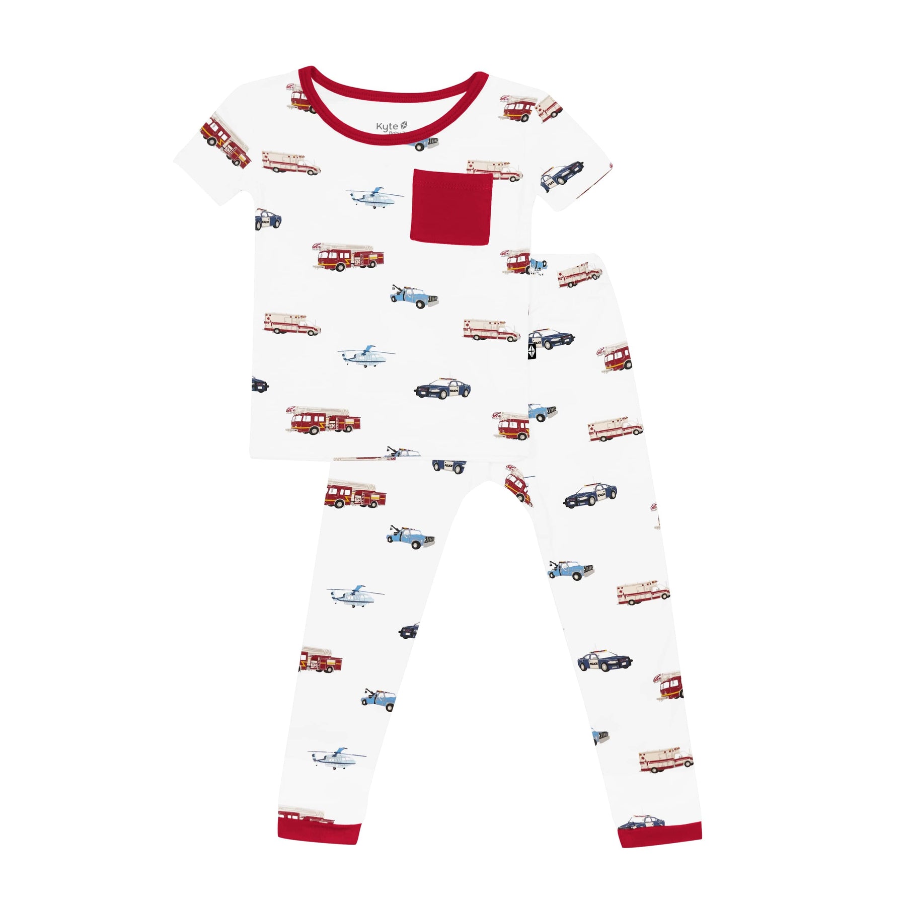 Kyte Baby Short Sleeve with Pants Pajamas Short Sleeve with Pants Pajamas in First Responder