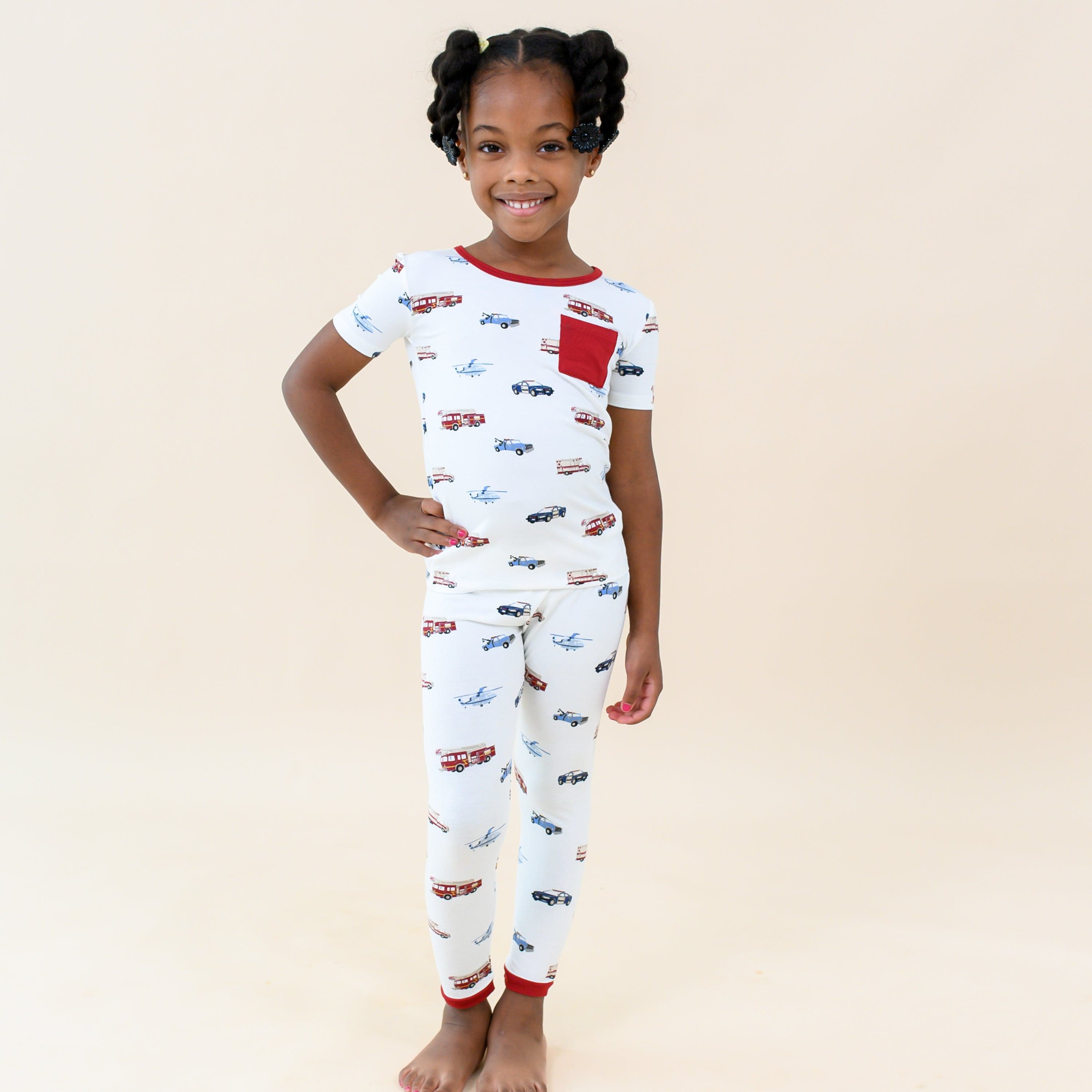 Kyte Baby Short Sleeve with Pants Pajamas Short Sleeve with Pants Pajamas in First Responder