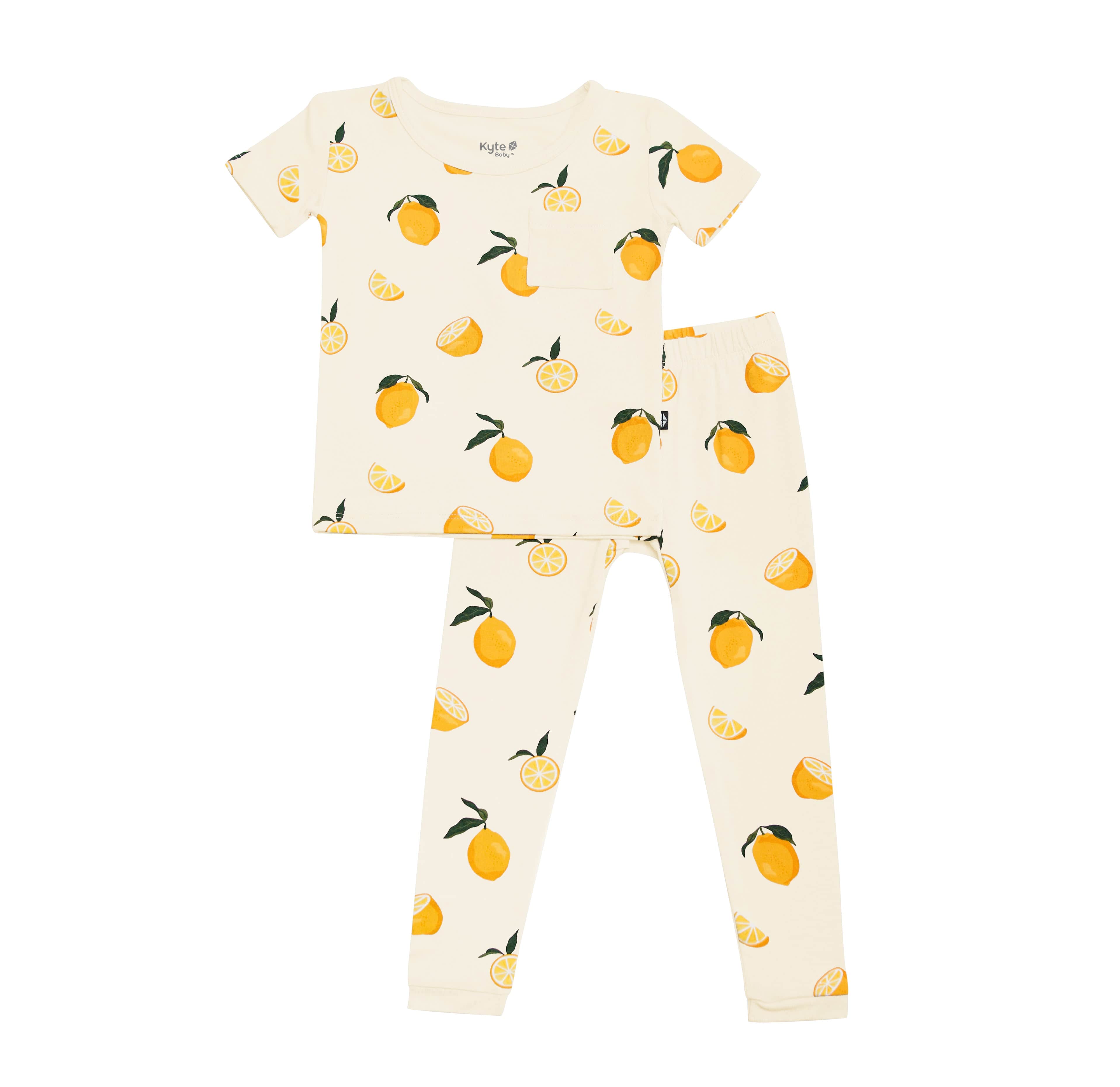 Kyte Baby Short Sleeve with Pants Pajamas Short Sleeve with Pants Pajamas in Lemon