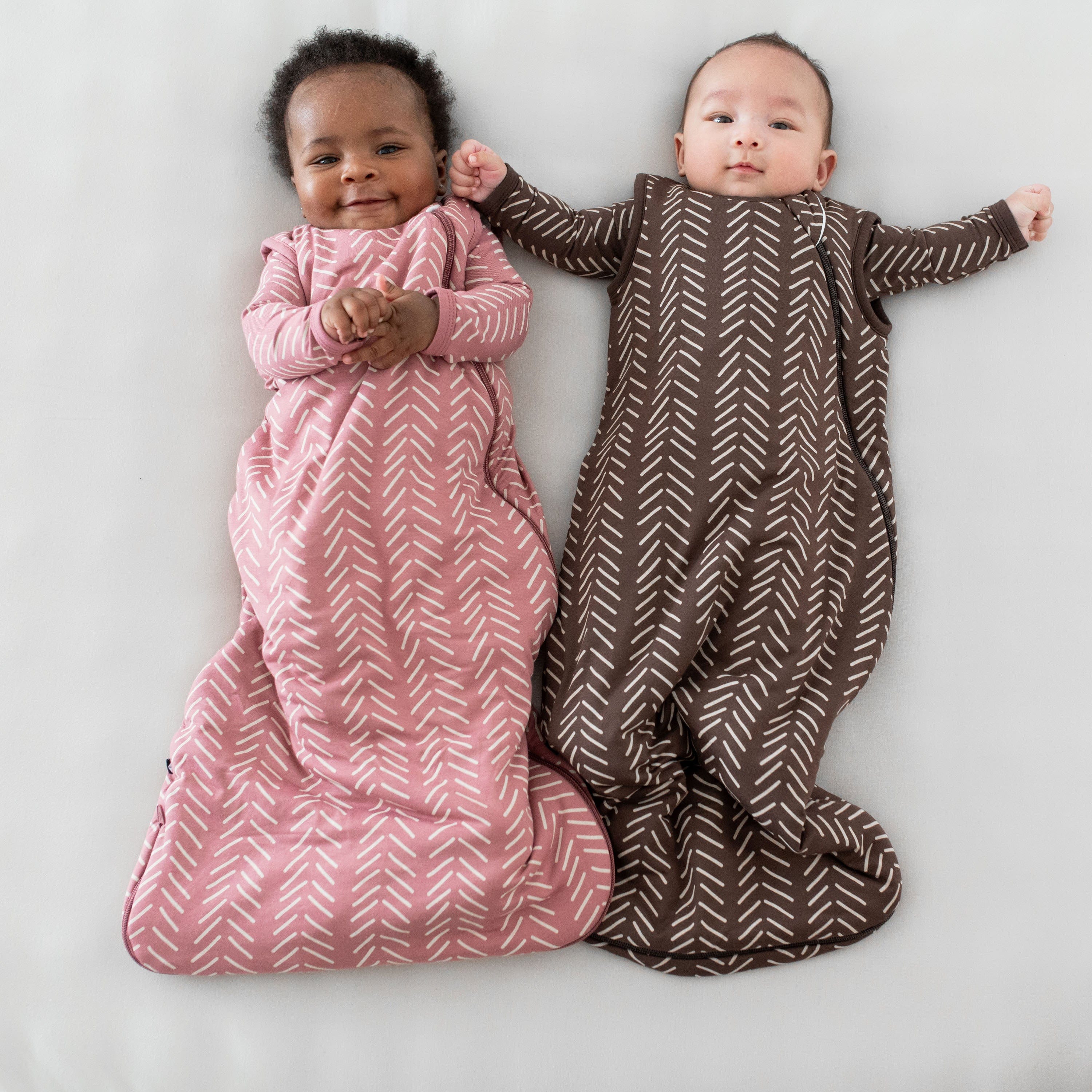 Kyte Baby Sleep Bag 1.0 Tog Sleep Bag in Dusty Rose Herringbone 1.0