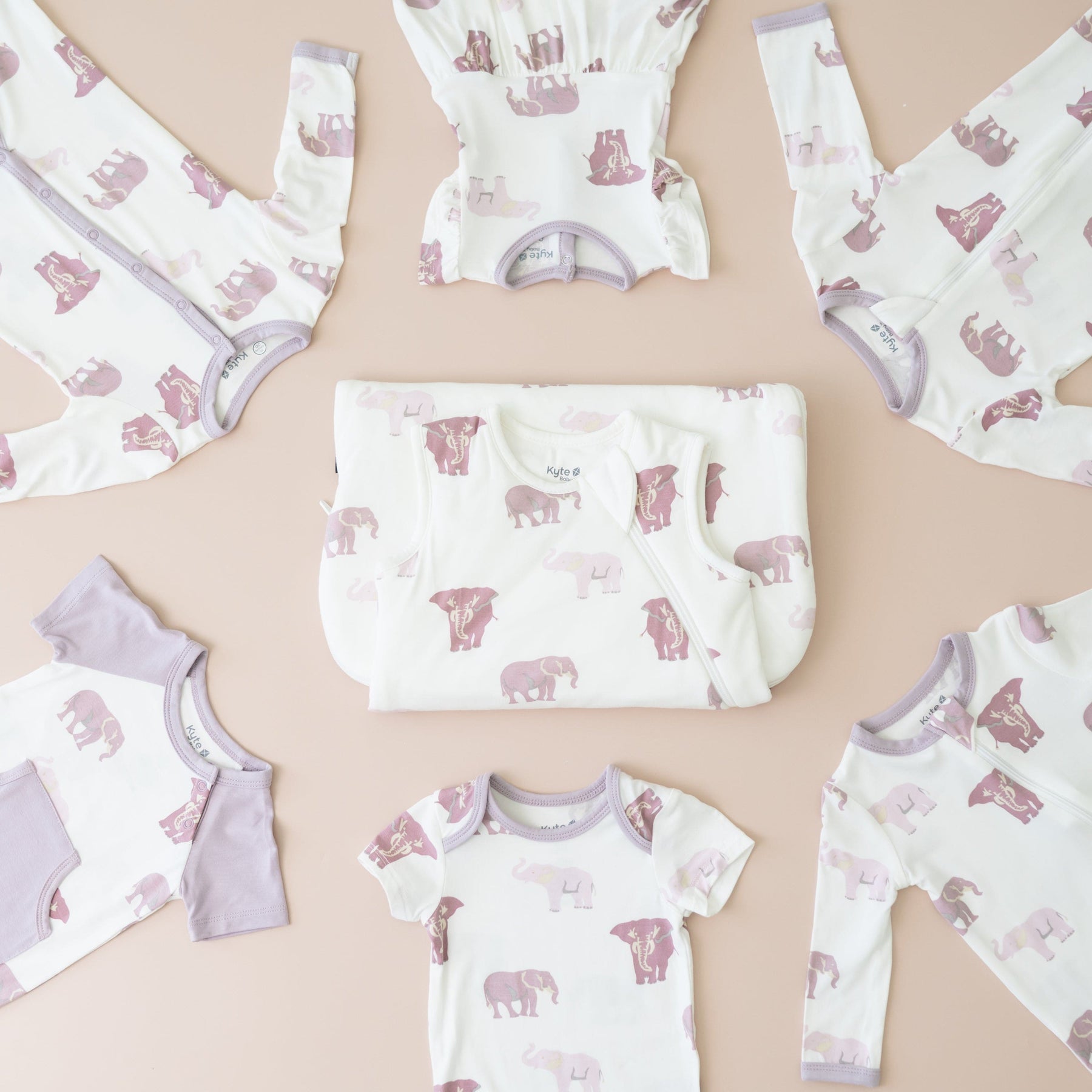 Kyte Baby sleepwear in Elephant pattern