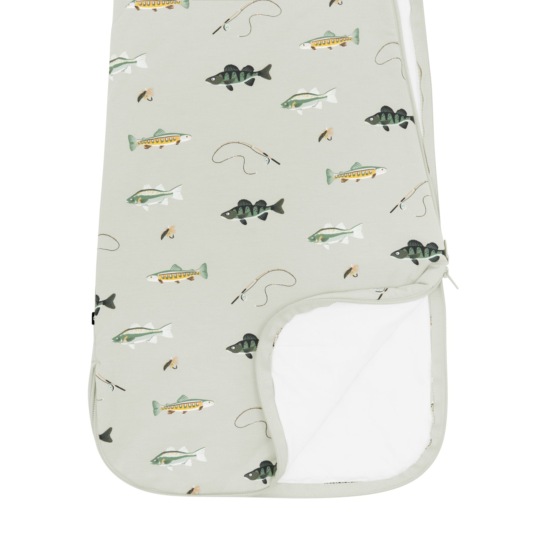 Double zipper on Kyte Baby Sleep Bag in Fishing 1.0