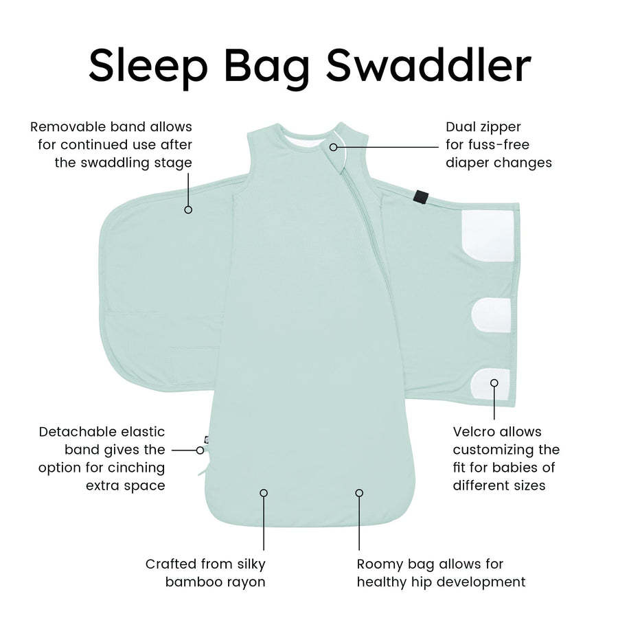 Sleep Bag Swaddler in Sage Bamboo Sleep Bag Kyte Baby