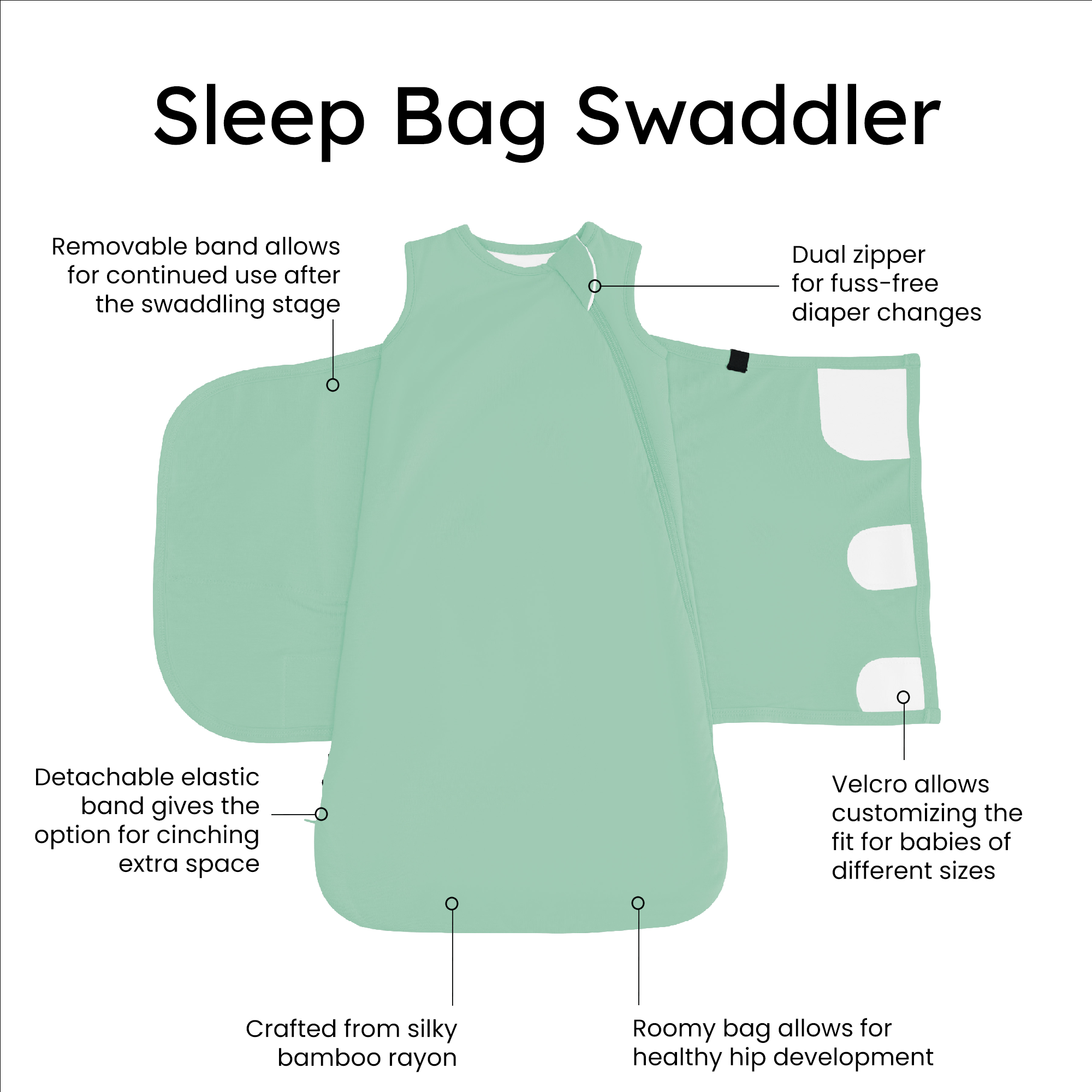Kyte Baby Sleep Bag Swaddler Wasabi / XS Sleep Bag Swaddler in Wasabi