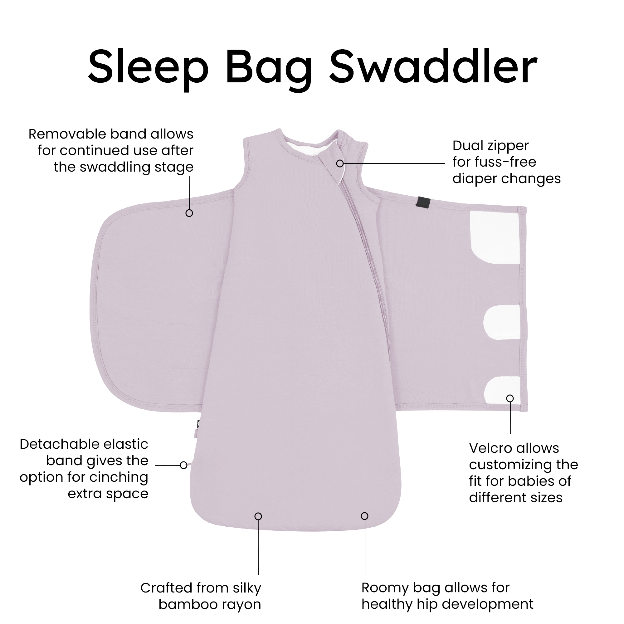 Kyte Baby Sleep Bag Swaddler Wisteria / XS Sleep Bag Swaddler in Wisteria