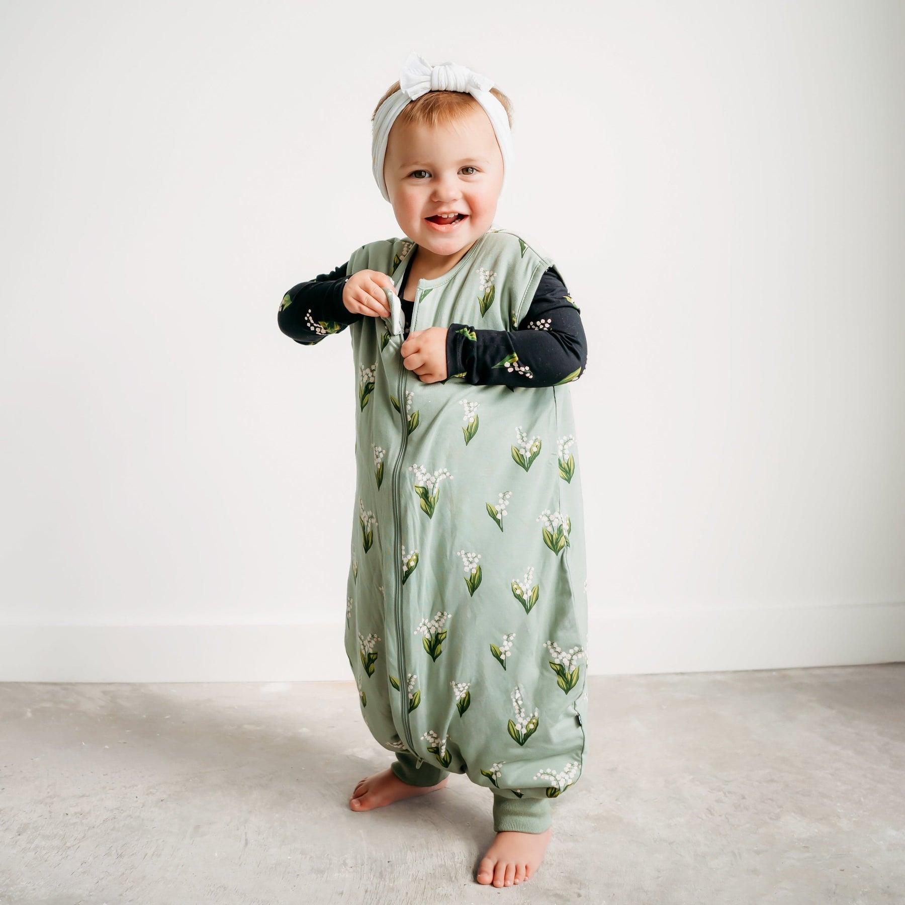 Kyte Baby Sleep Bag Walker 1.0 Tog Sleep Bag Walker in Thyme Lily 1.0