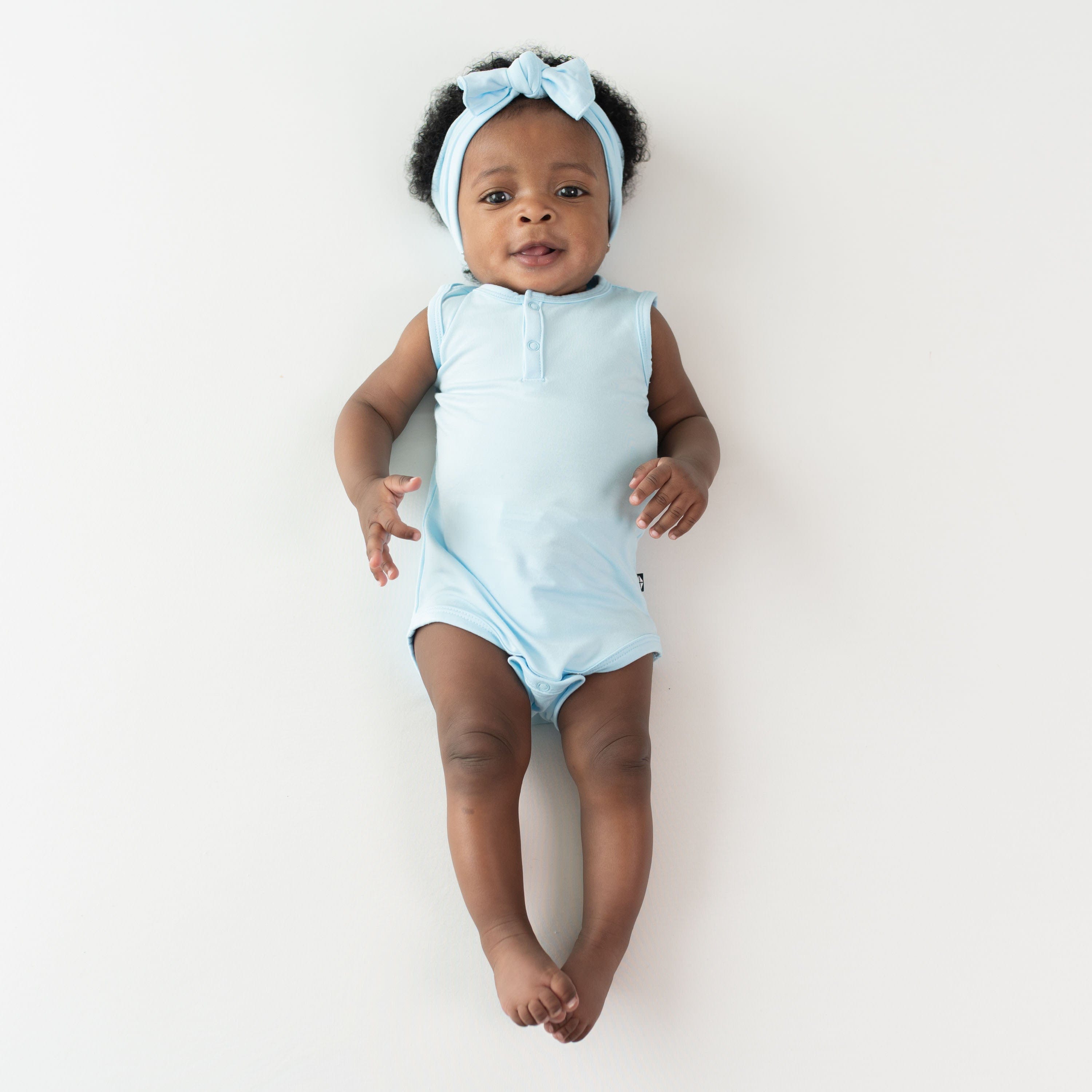 Kyte Baby Sleeveless Bodysuits Sleeveless Bodysuit in Powder