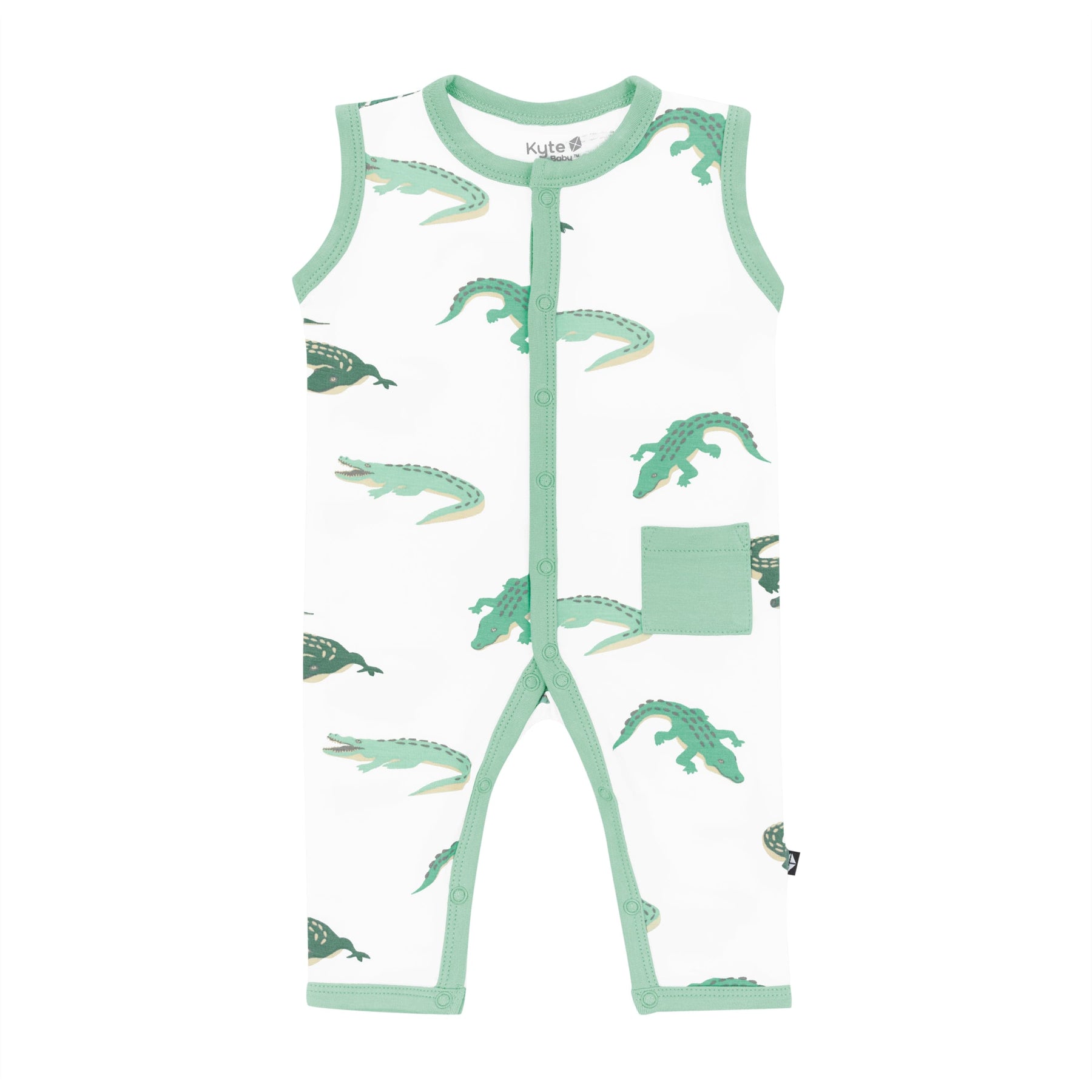 Kyte Baby Sleeveless Romper in Crocodile