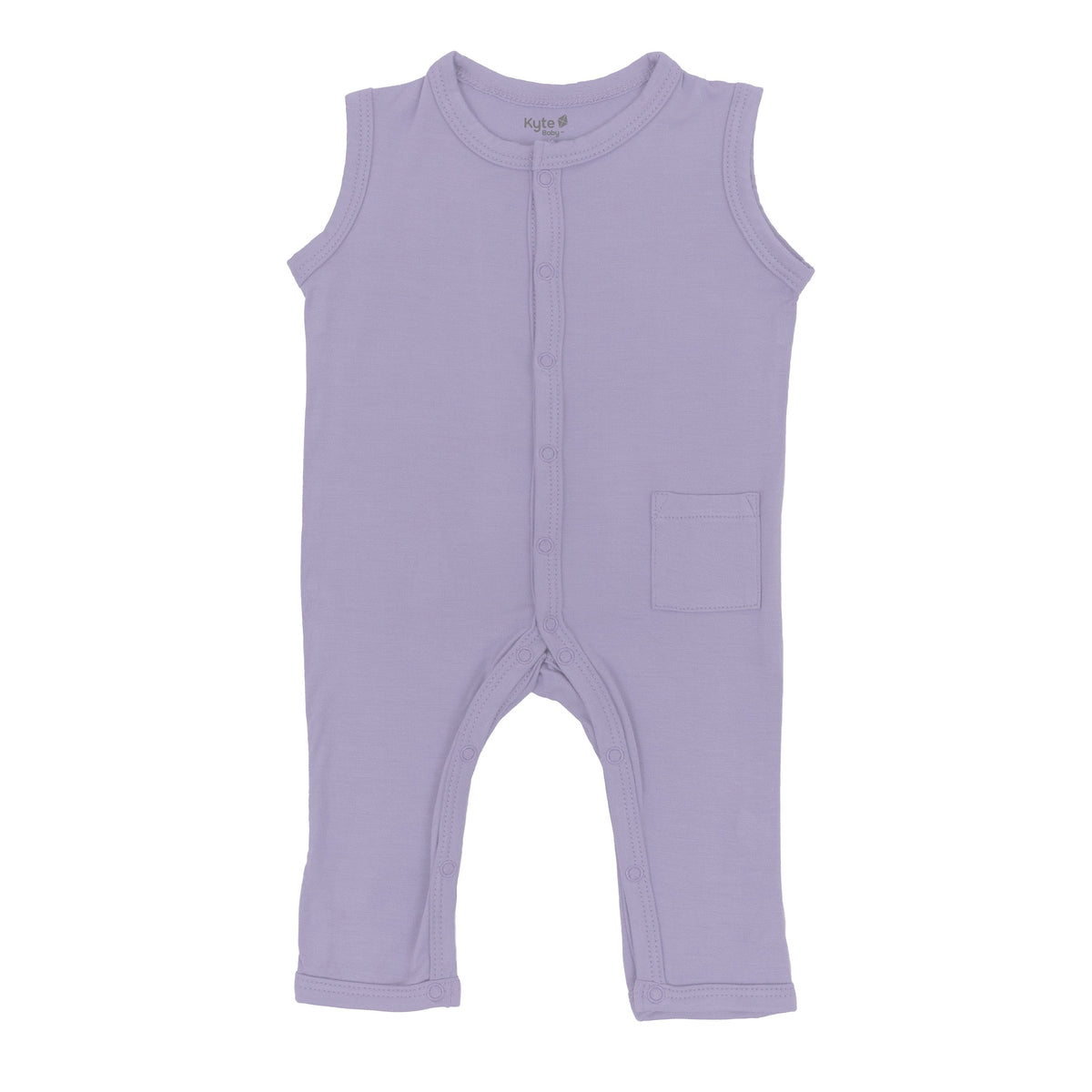 Kyte Baby Sleeveless Snap Romper Sleeveless Romper in Taro