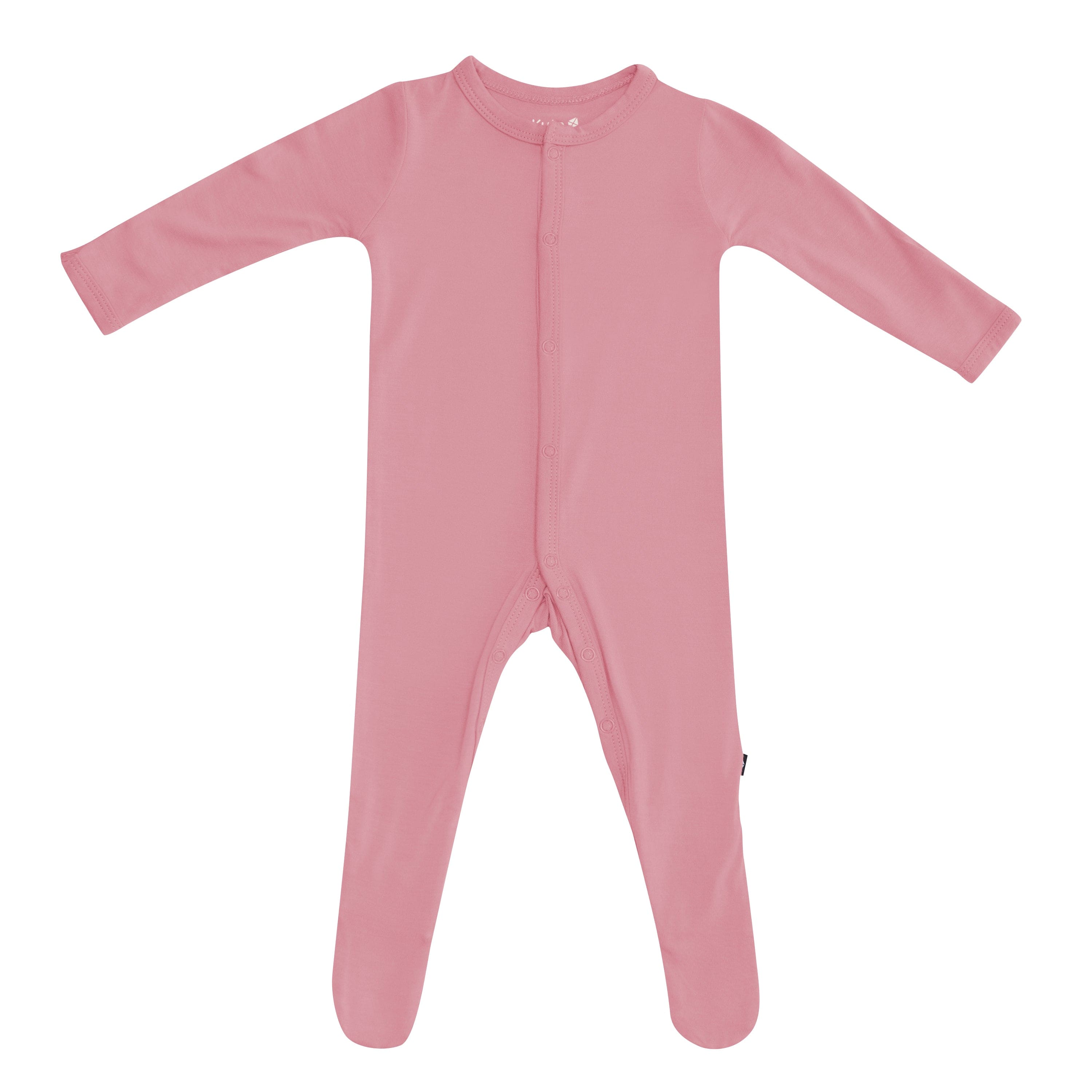 Pink Footie Pajamas in Apple Blossom