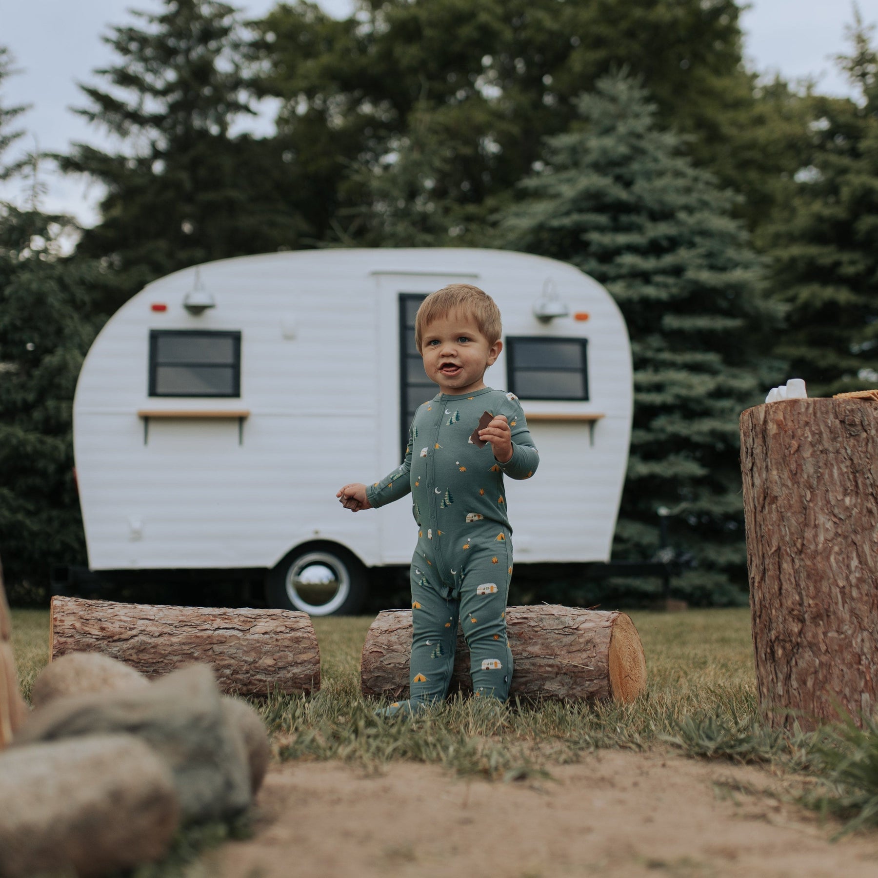 Kyte Baby Snap Footies Footie in Camping *Slight Misprint*