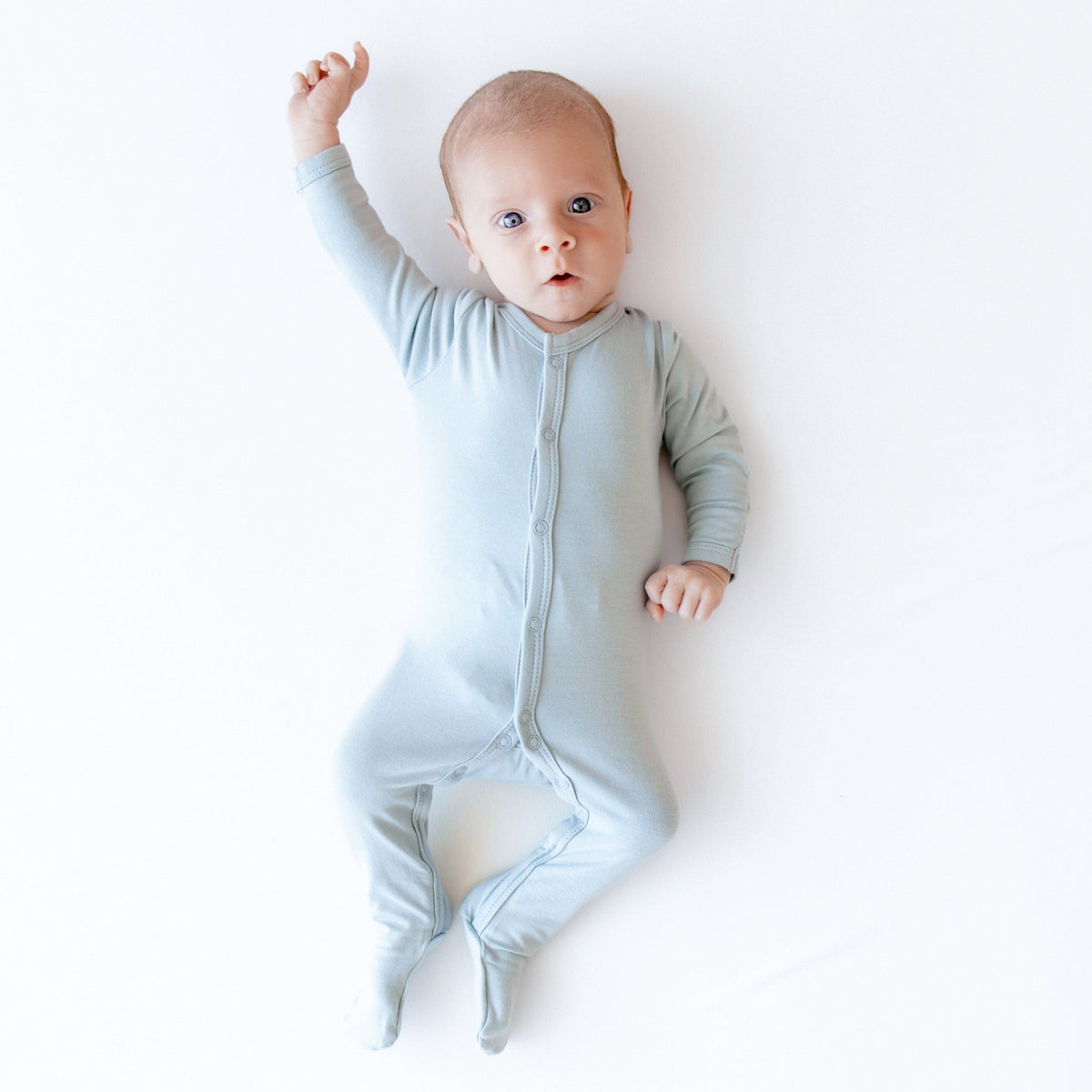 Kyte Baby Snap Footies Footie in Fog