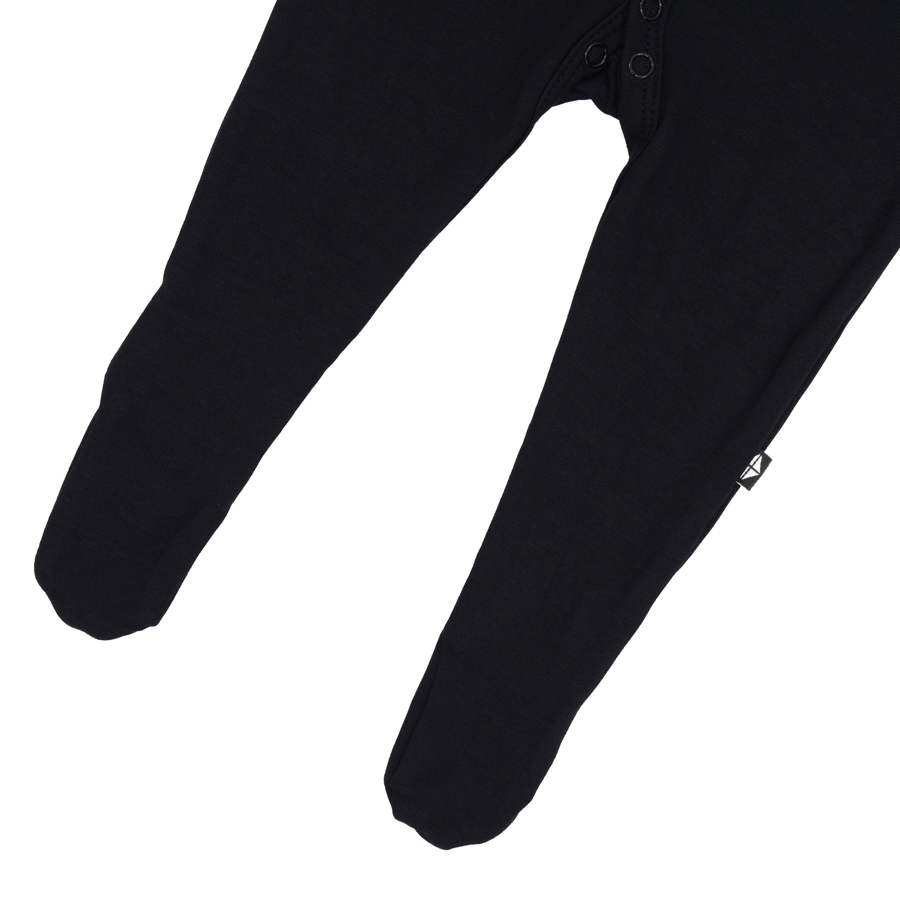Footed legs on Kyte Baby Footie in Midnight
