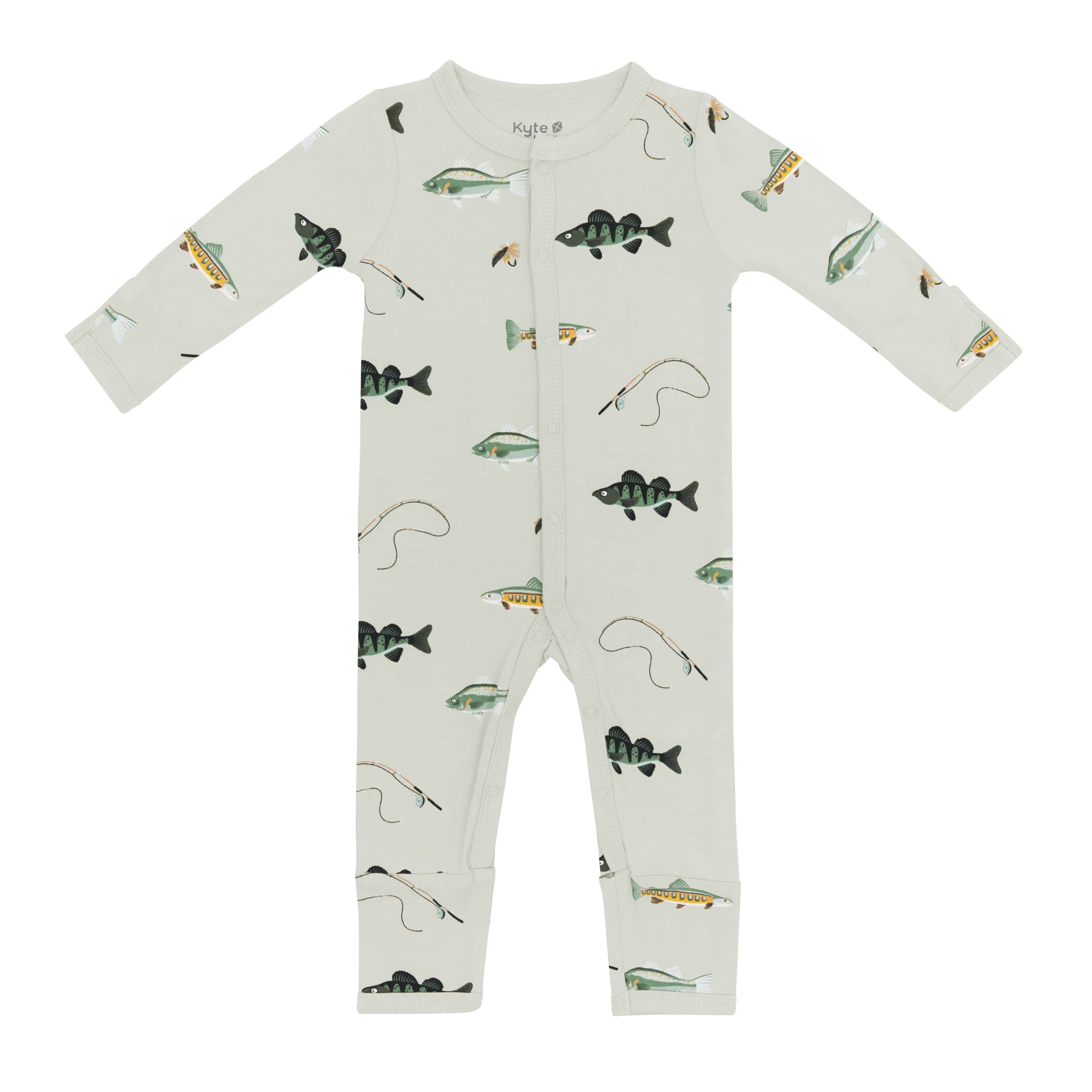 Kyte Baby Snap Romper Romper in Fishing