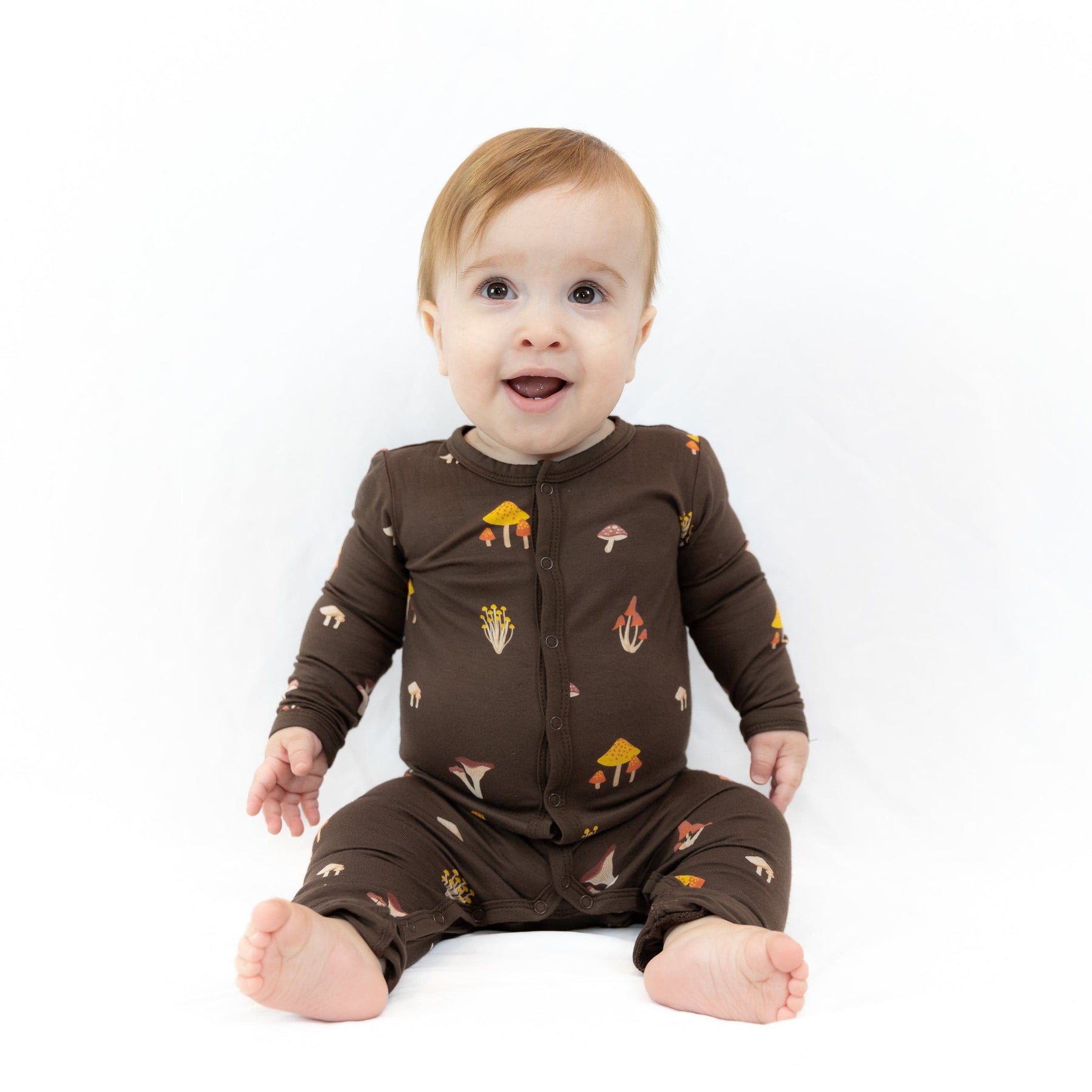 Kyte Baby Snap Romper Romper in Fungi