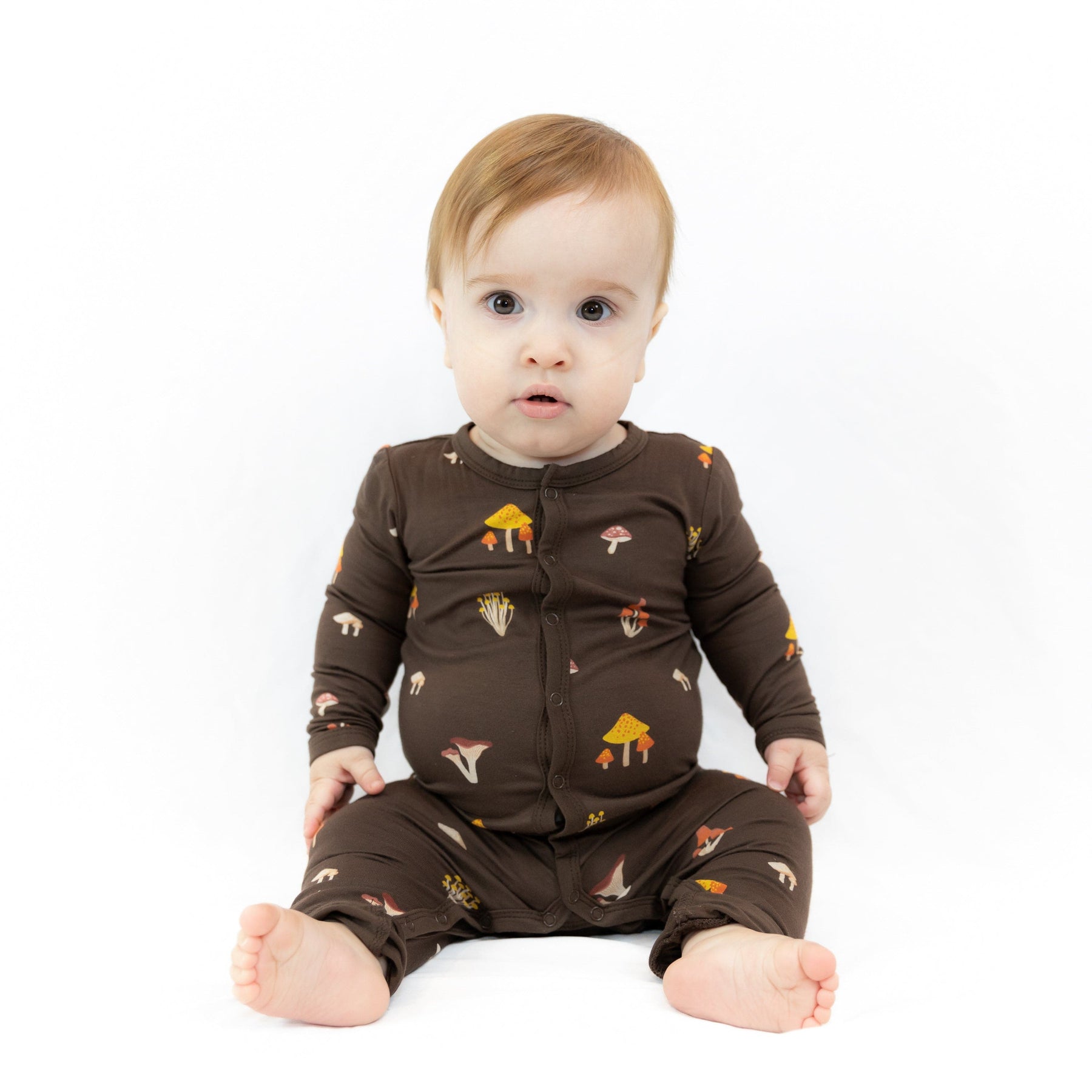 Kyte Baby Snap Romper Romper in Fungi