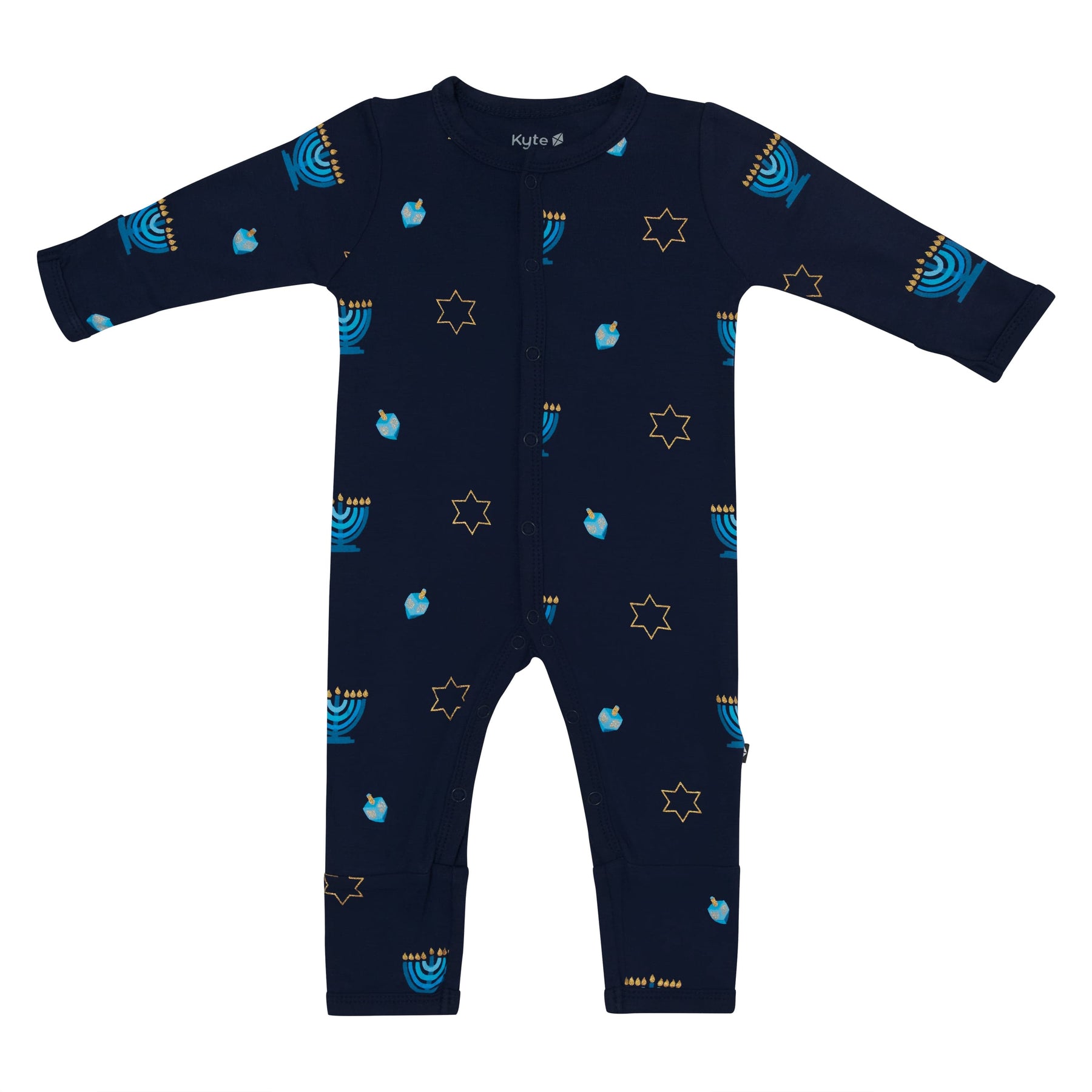 Kyte Baby Snap Romper Romper in Hanukkah