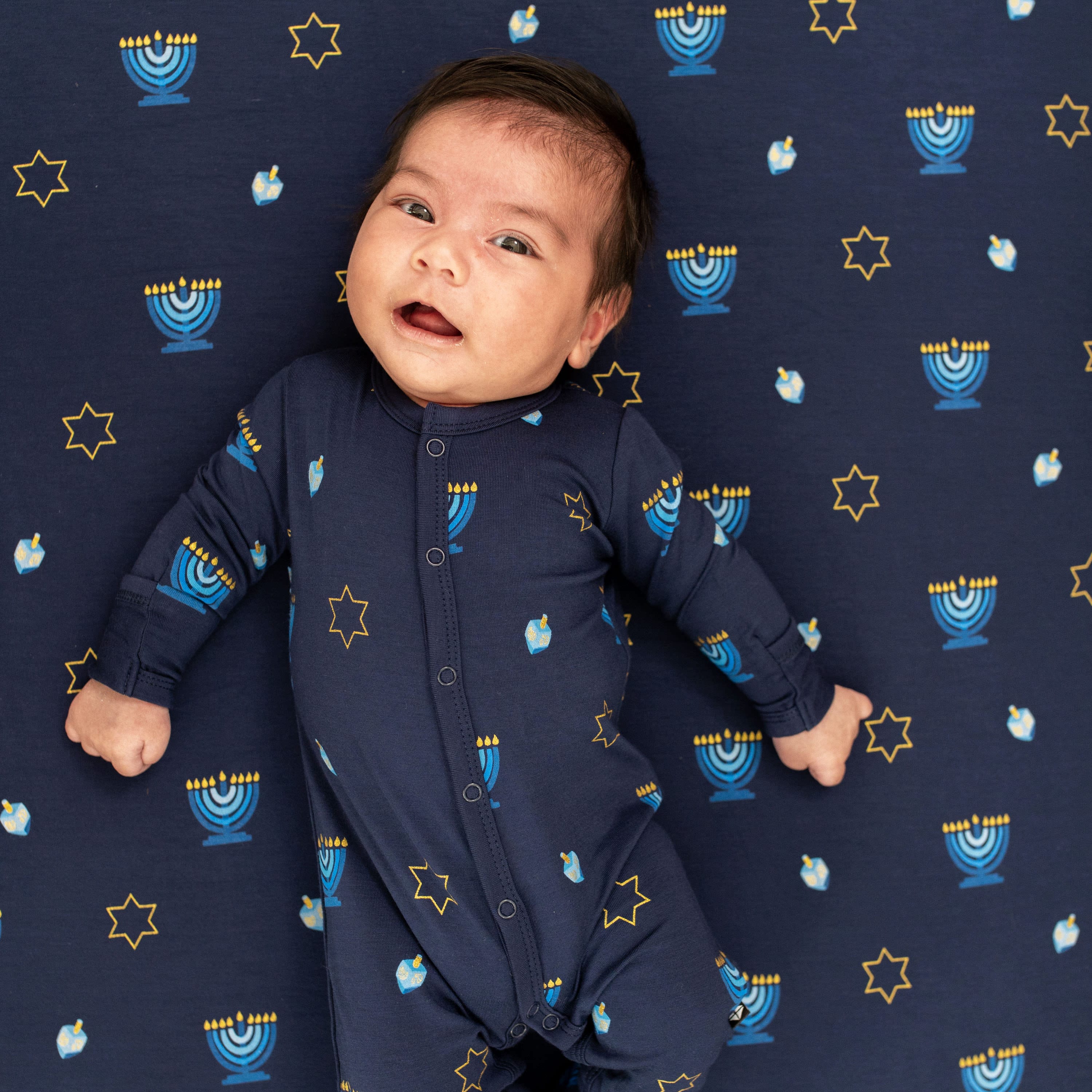 Kyte Baby Snap Romper Romper in Hanukkah