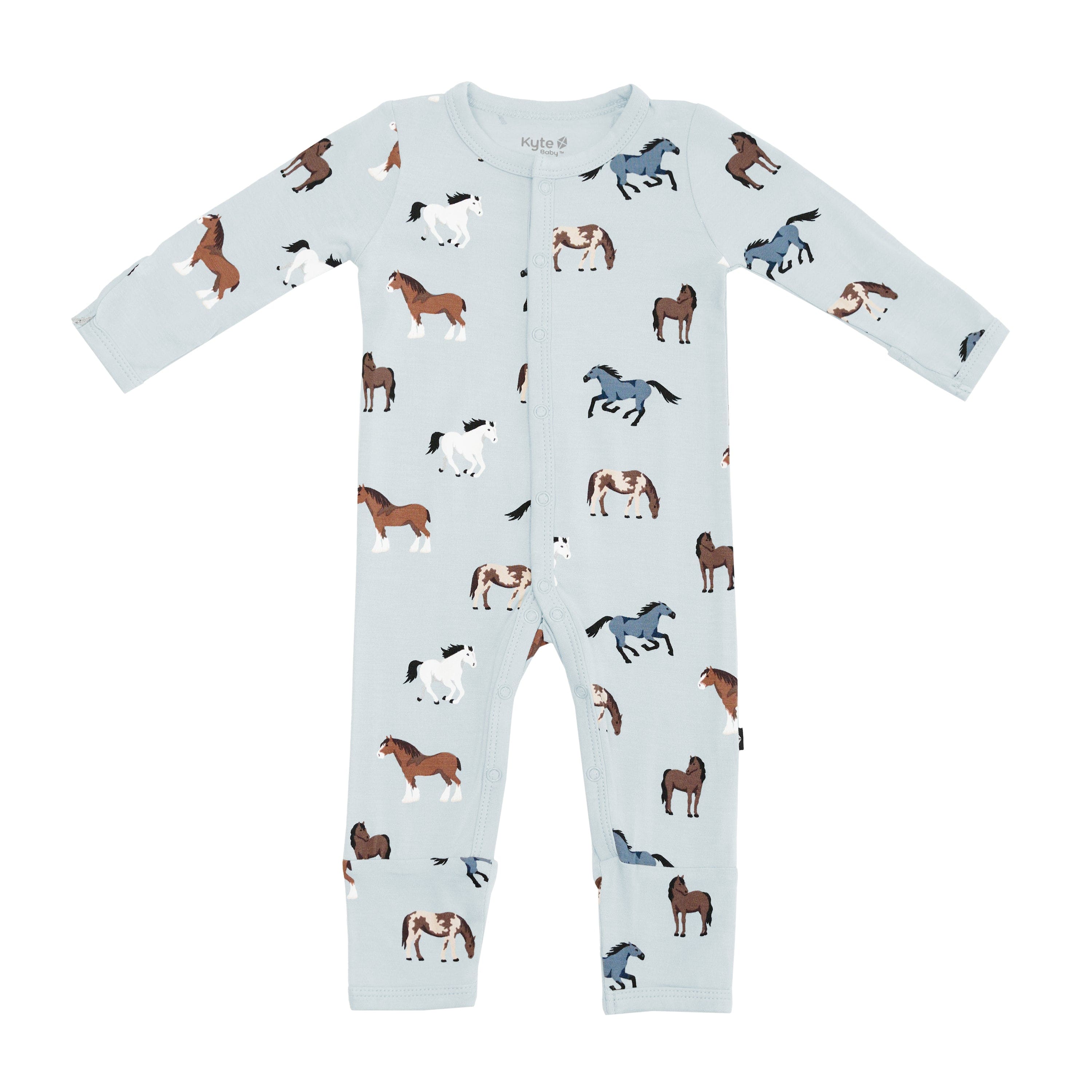 Kyte Baby Snap Romper Romper in Horse