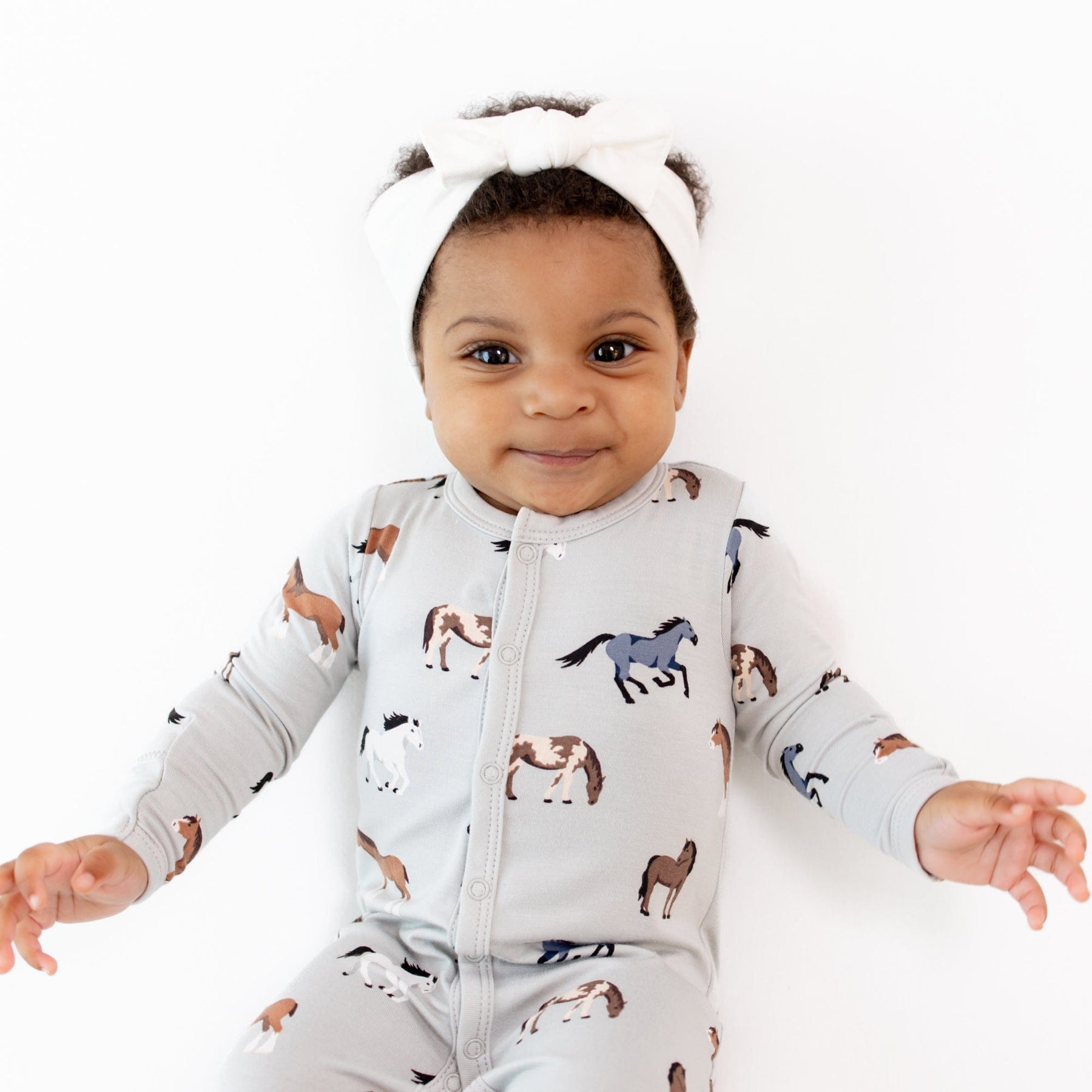 Kyte Baby Snap Romper Romper in Horse