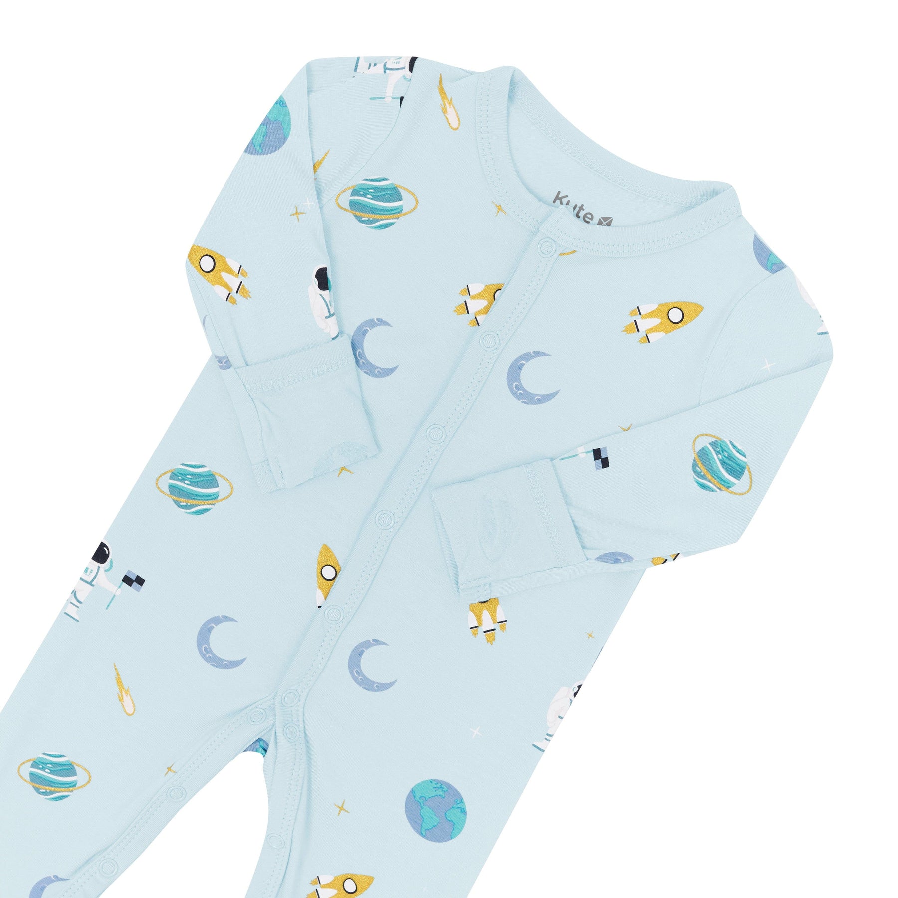 Kyte Baby Snap Romper Romper in Ice Space