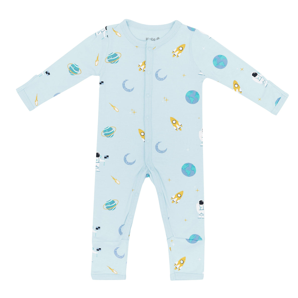 Kyte Baby Snap Romper Romper in Ice Space