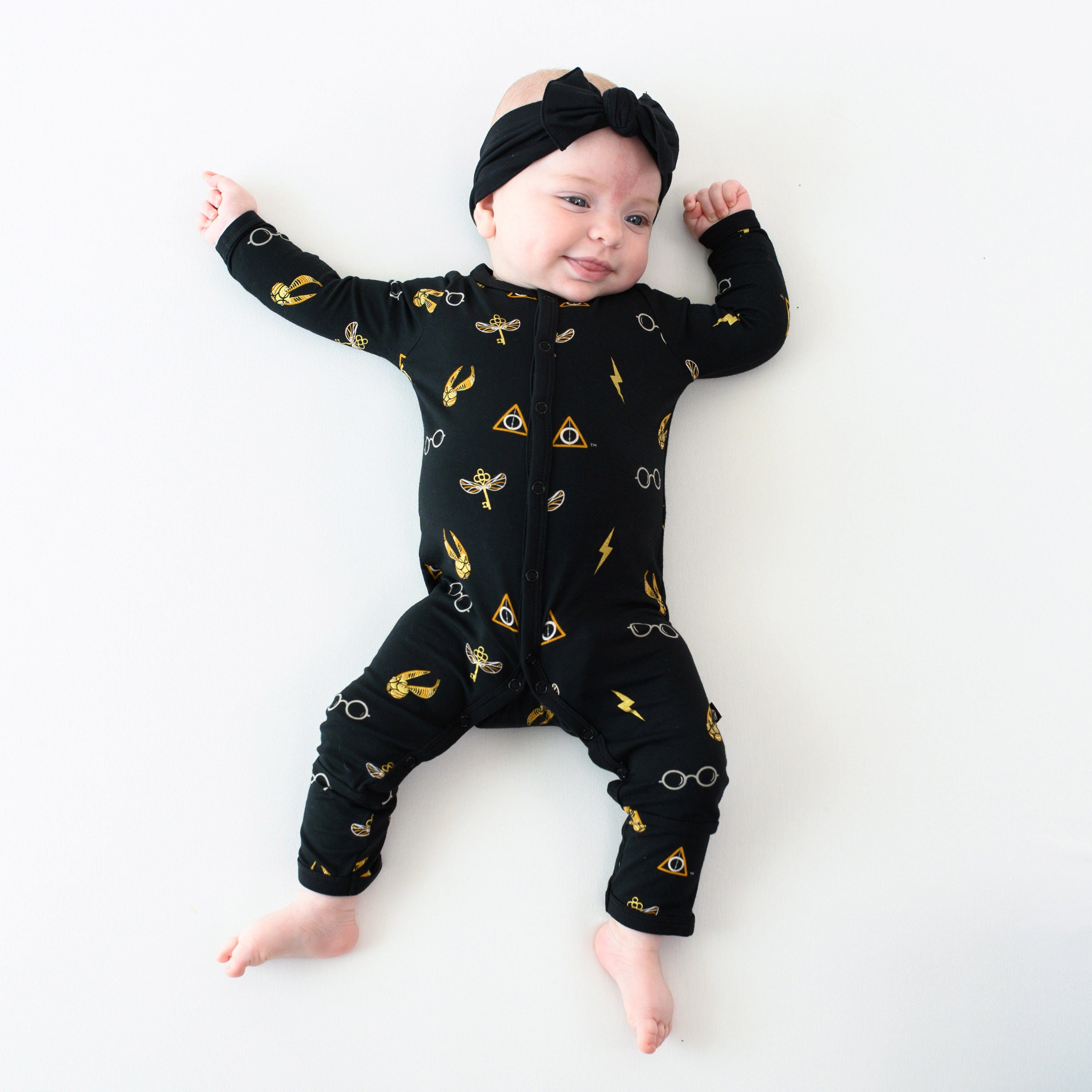 Kyte Baby Snap Romper Romper in Midnight Icon