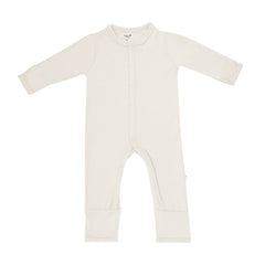 Flat lay on Kyte Baby Romper in Oat